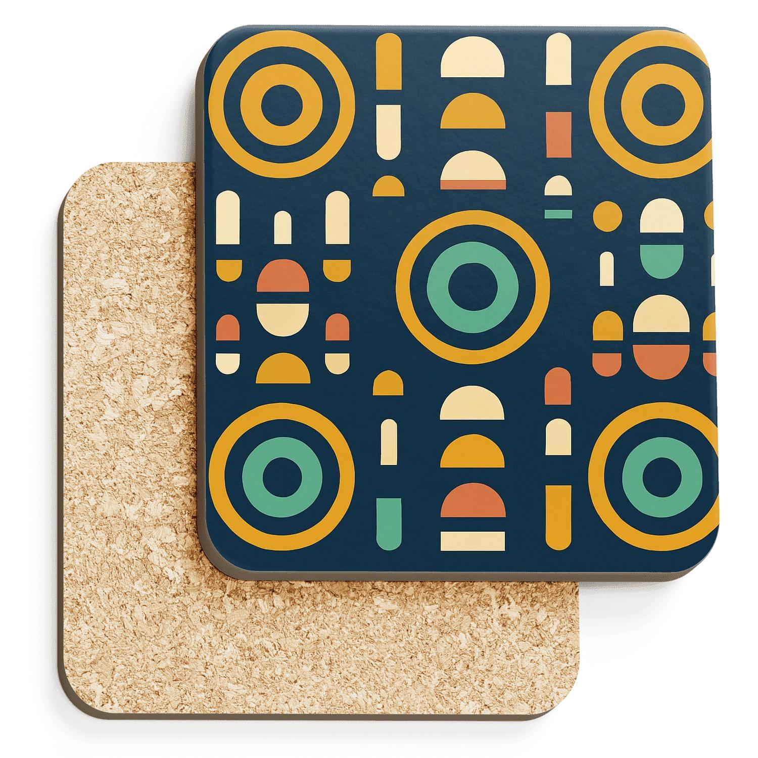 Analog Orbit Geometrics absorbent drink coasters