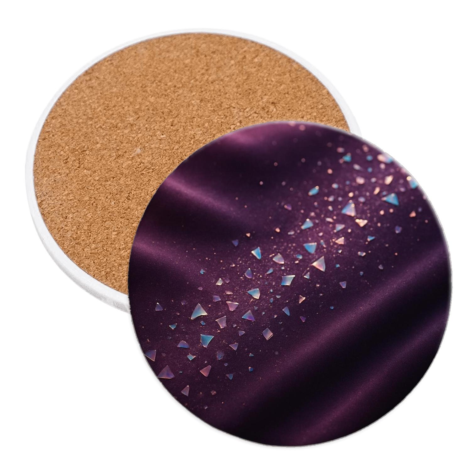 Velvet Prism Confetti Drift absorbent drink coasters