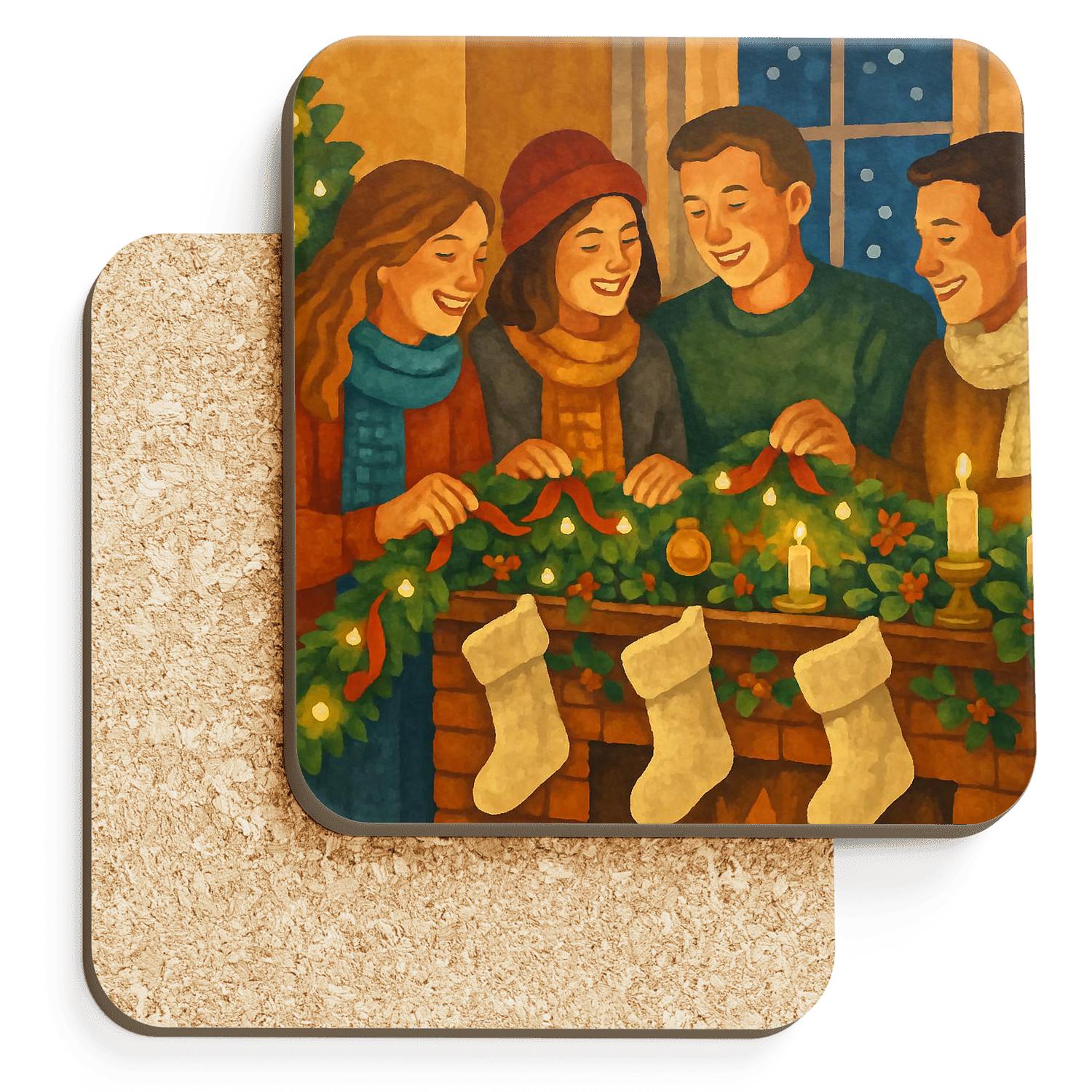 Garland Glow Gathering custom engraved coasters