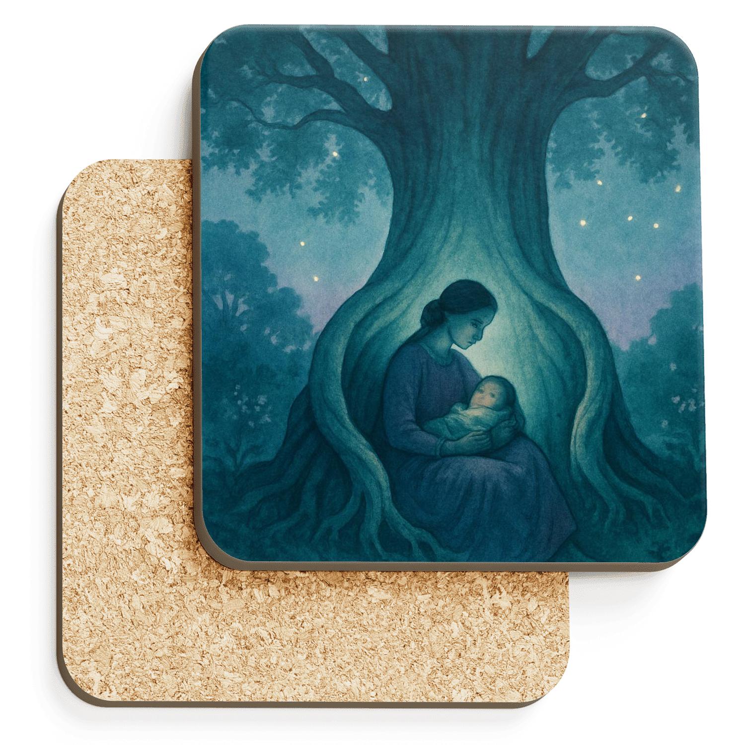 Rooted Lullaby The Quiet Strength Of Mothers Care elegant tabletop coasters