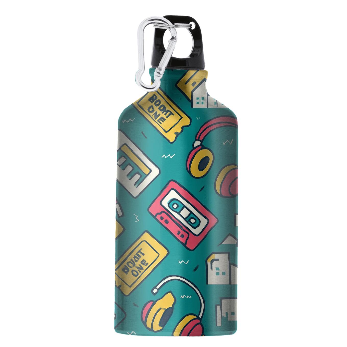 Cassette Commute Pattern premium sports bottles