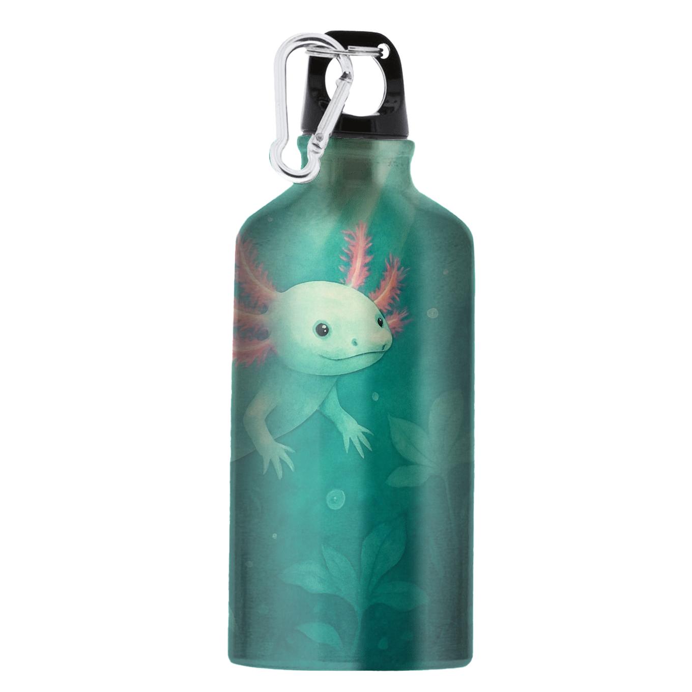 Bioluminescent Axolotl Lagoon insulated sports bottles