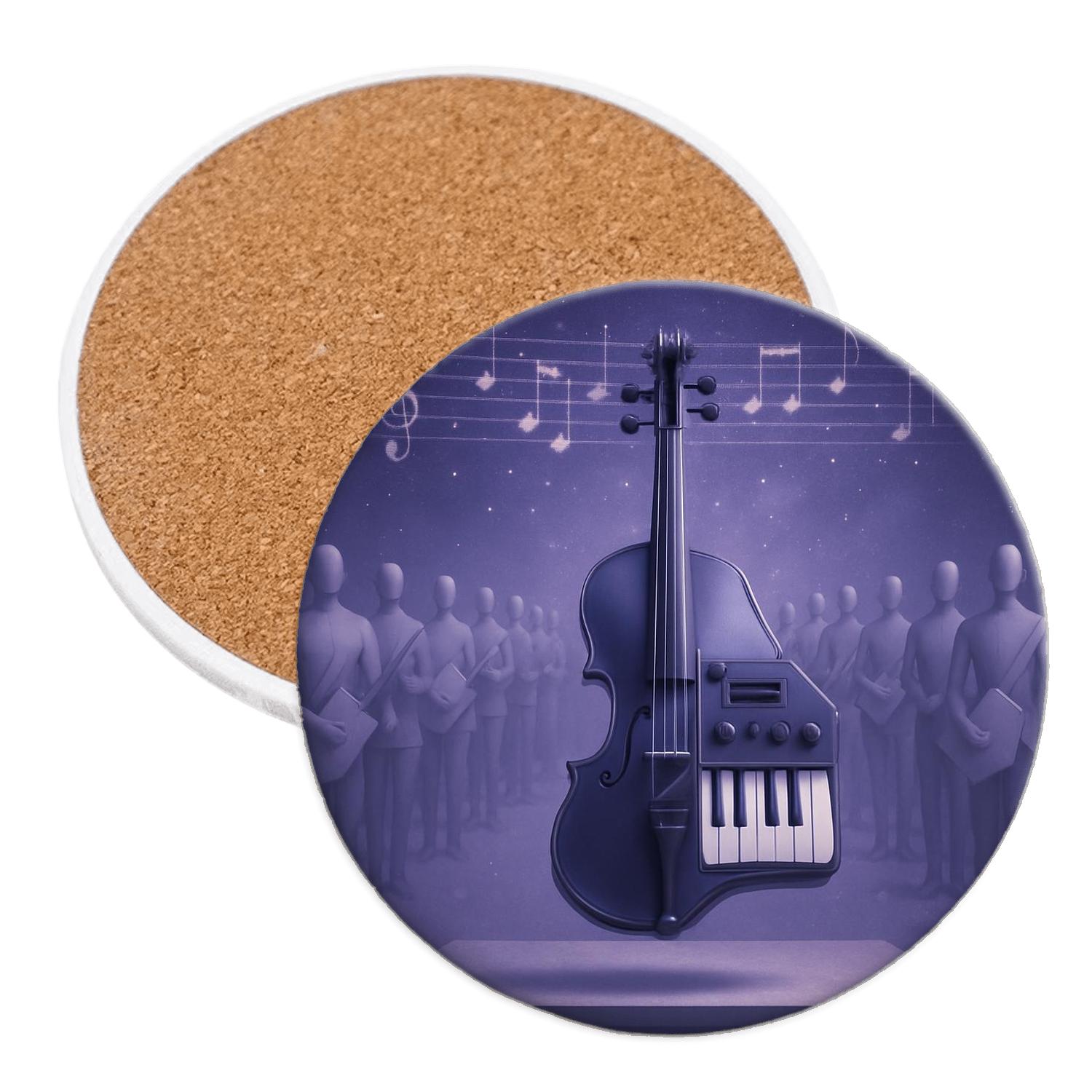 Cosmic Chamber Synth Orchestra decorative beverage coasters