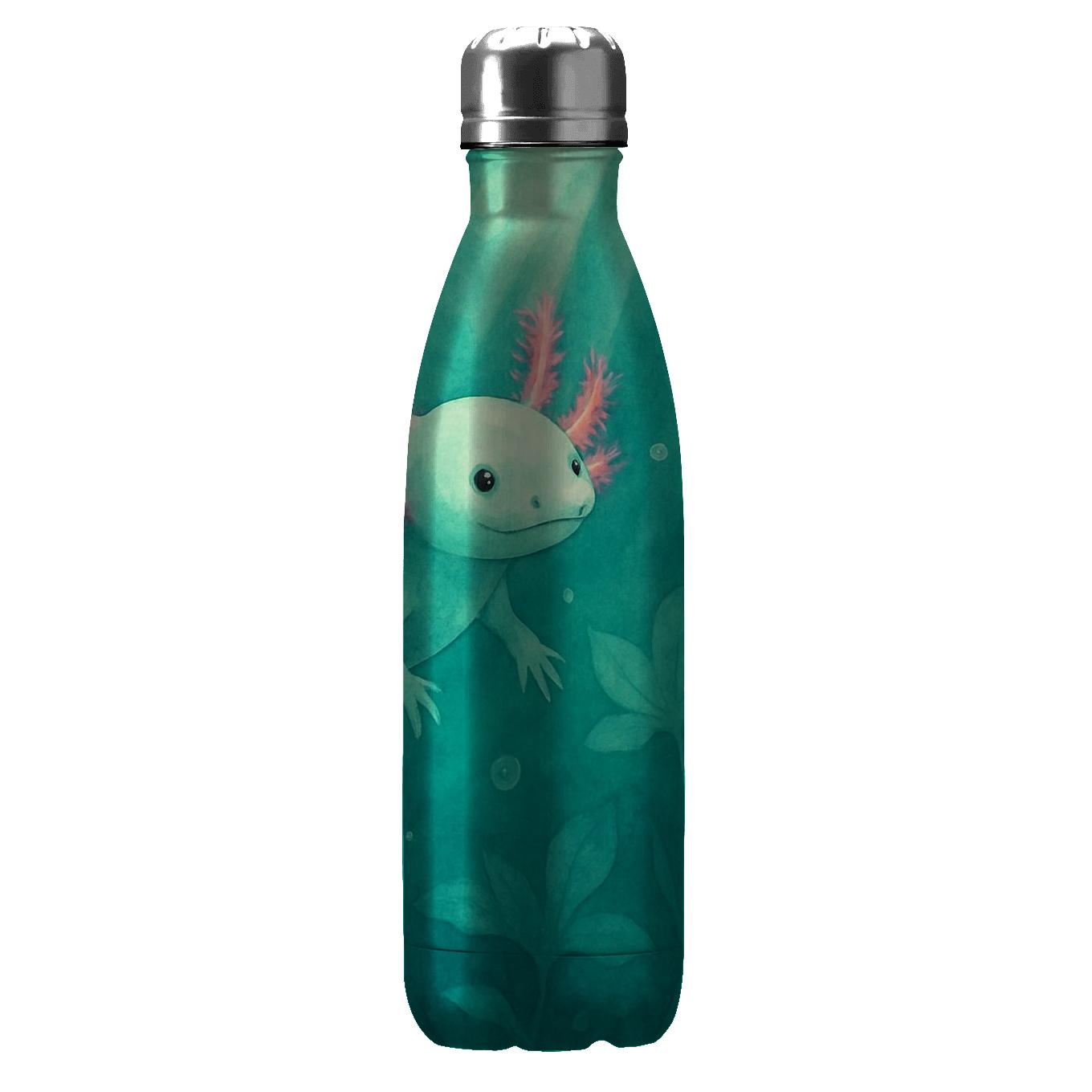 Bioluminescent Axolotl Lagoon water bottles with lids