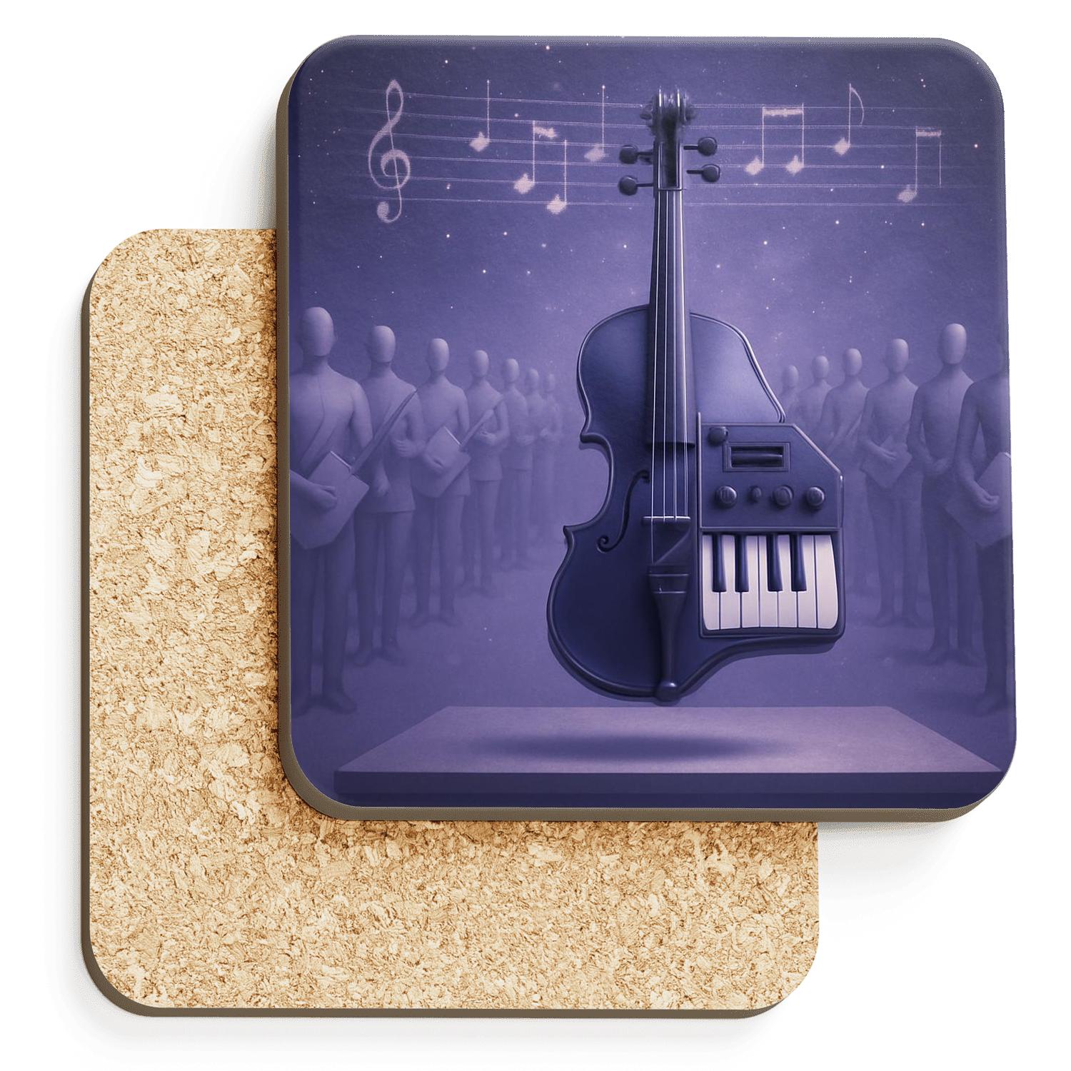 Cosmic Chamber Synth Orchestra wooden table coasters