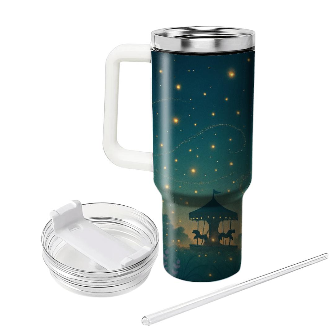 Midnight Summer Firefly Carnival tumblers with lids