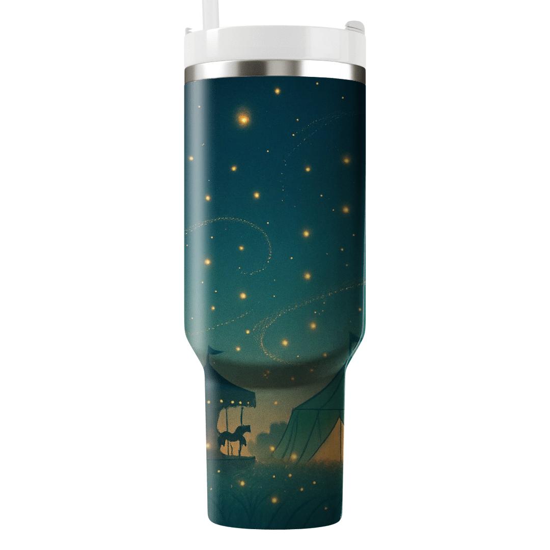 Midnight Summer Firefly Carnival tumblers with lids