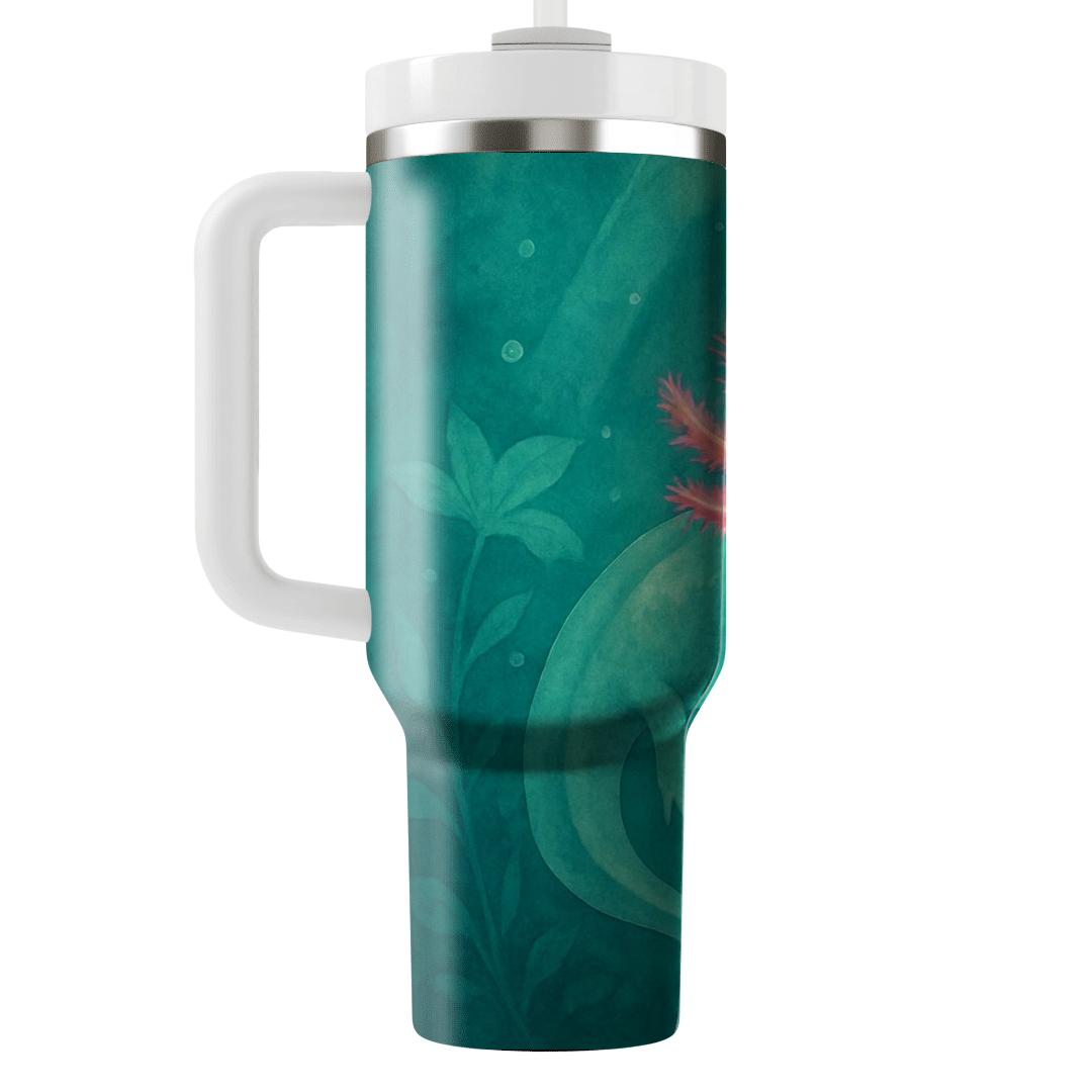 Bioluminescent Axolotl Lagoon decorative tumblers