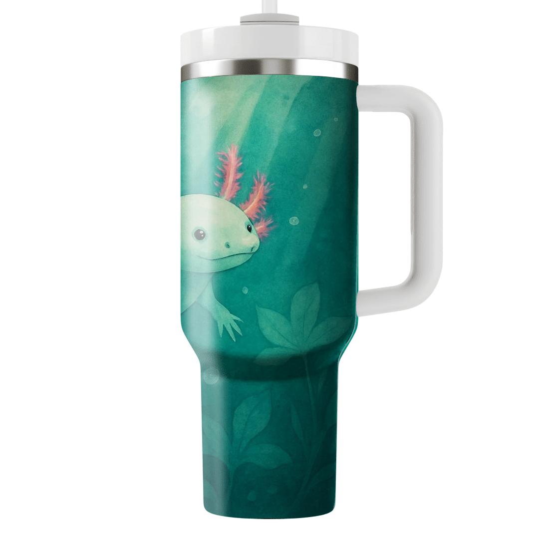 Bioluminescent Axolotl Lagoon decorative tumblers