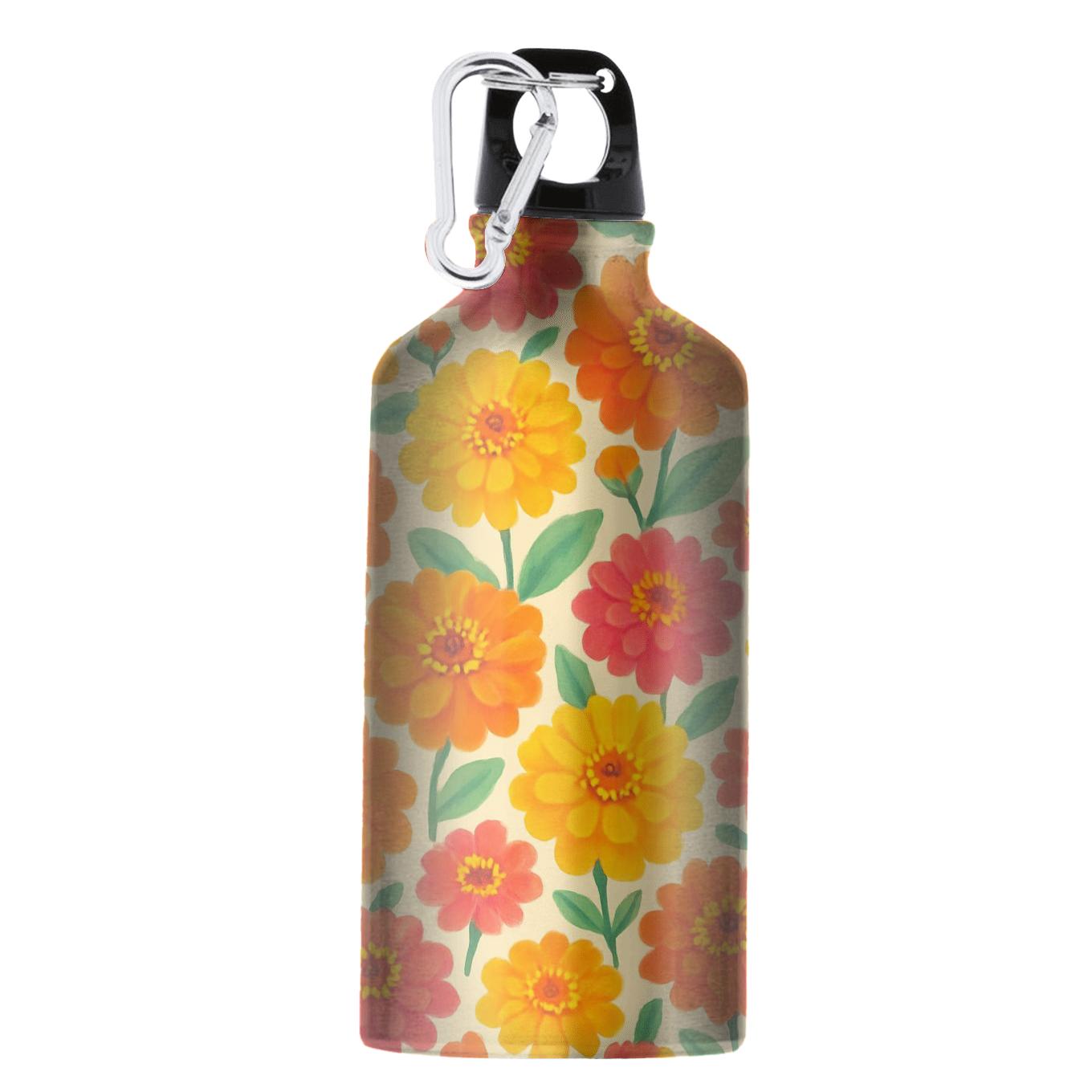 Solar Zinnia Confetti Meadow portable sports bottles