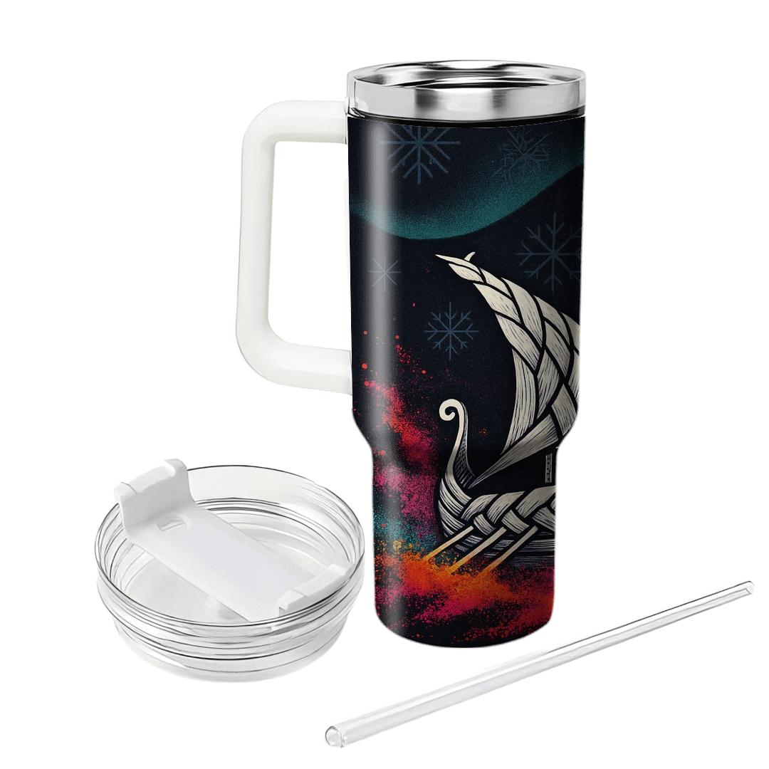 Fire Sunships Of Winter Colorstorm tumblers with lids