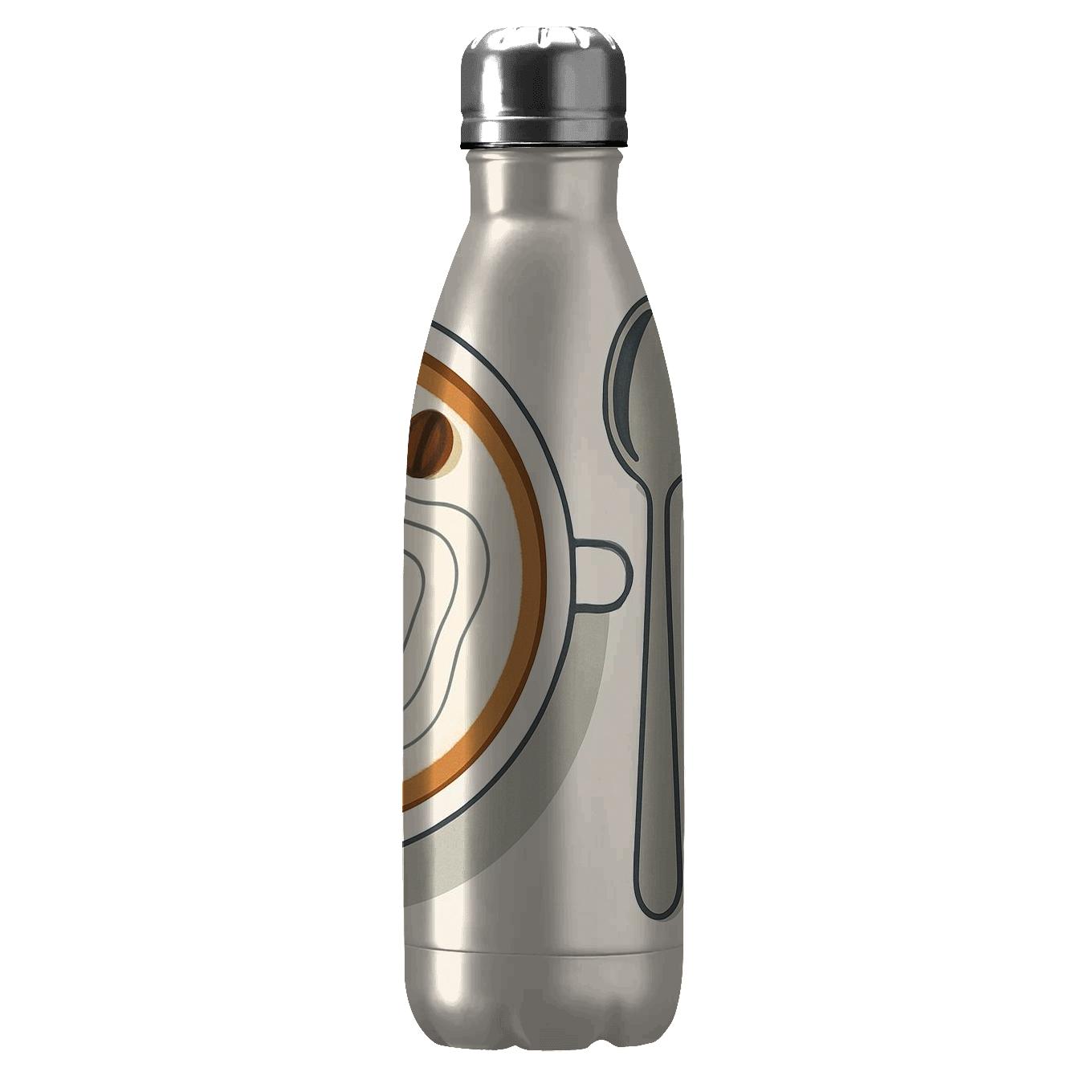 Latte Foam Topography Map water bottles with lids