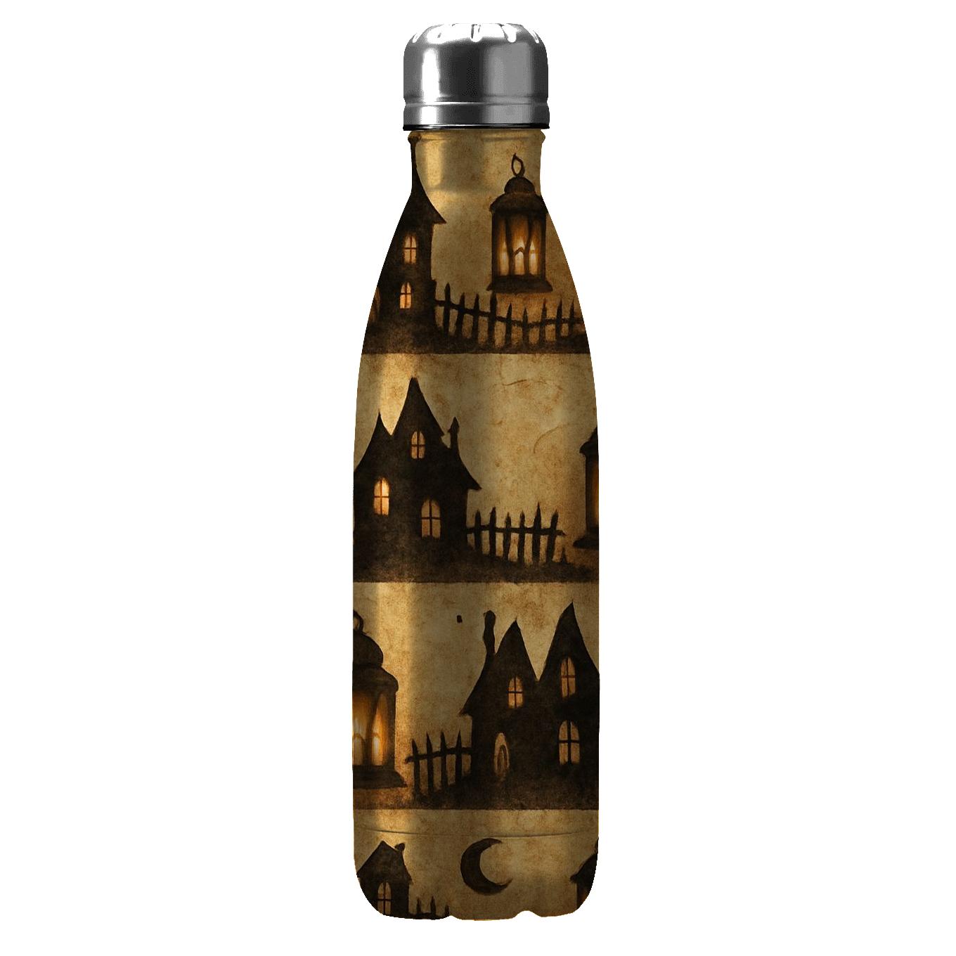 Sepia Parchment Haunted Horizon Bands decorative water bottles