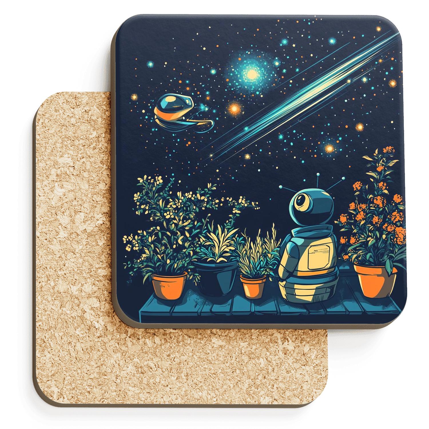 Wall E And EVE Meteor Shower Garden Watch decorative beverage coasters