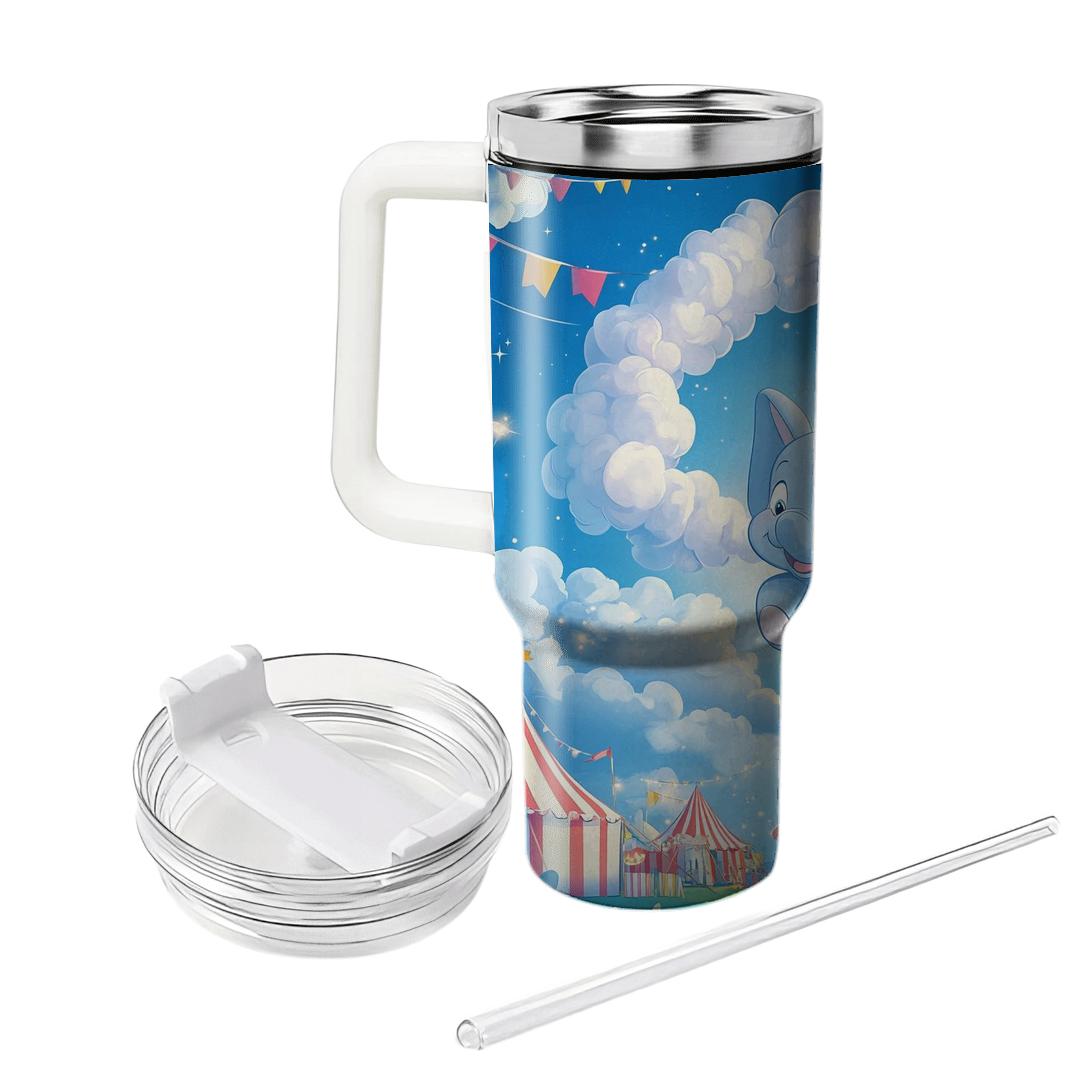 Dumbo Cloud Carousel Carnival custom tumblers