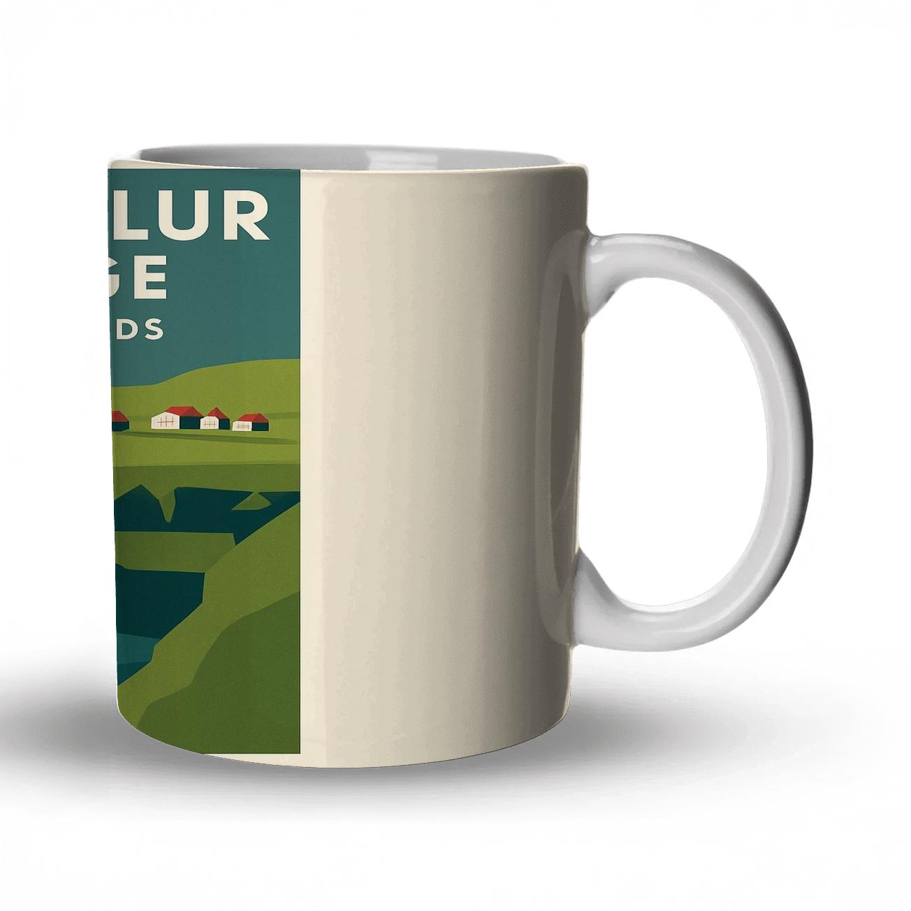 Gasadalur Village And Mulafossur Waterfall Faroe Islands personalized mugs