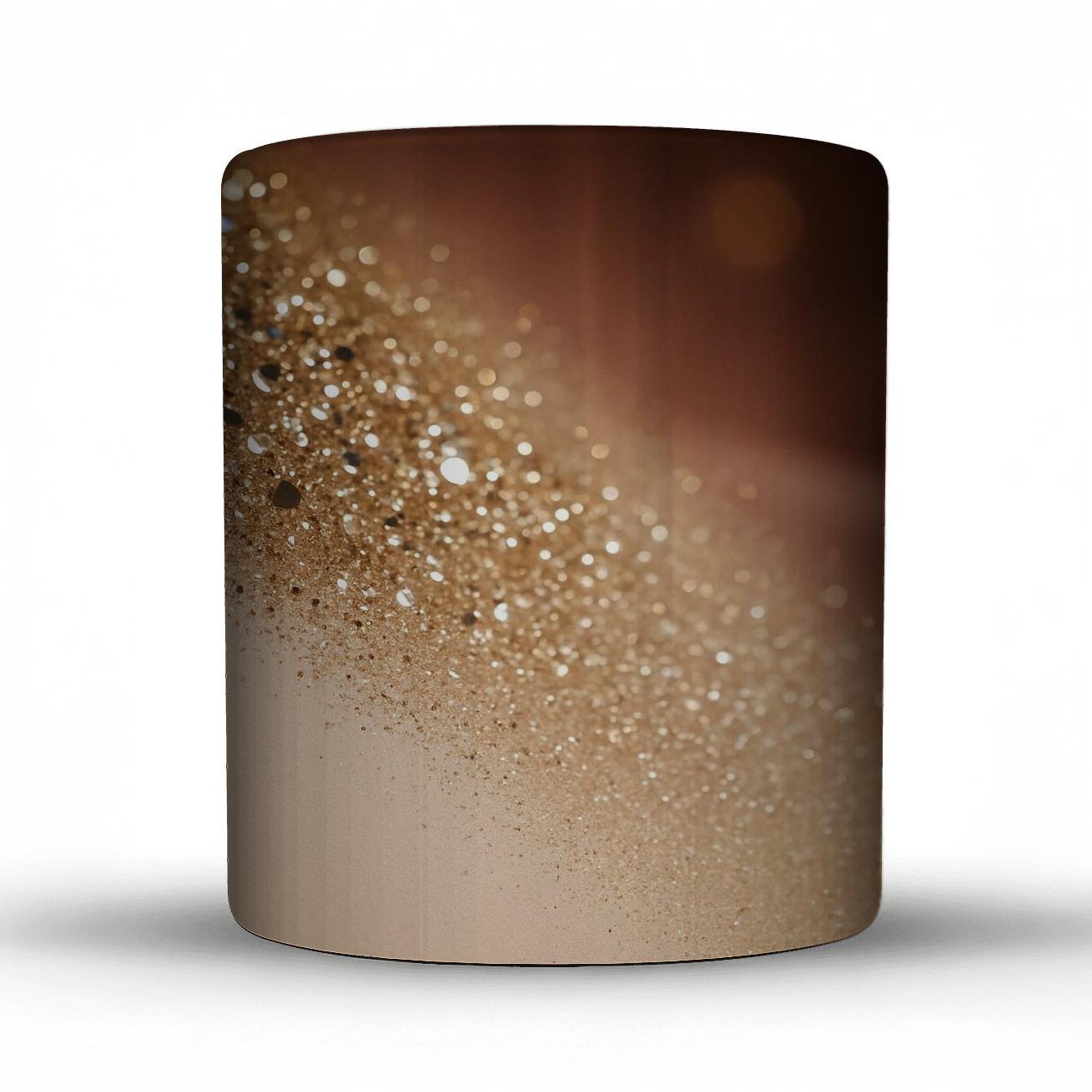 Champagne Chrome Confetti Cascade premium drinkware mugs