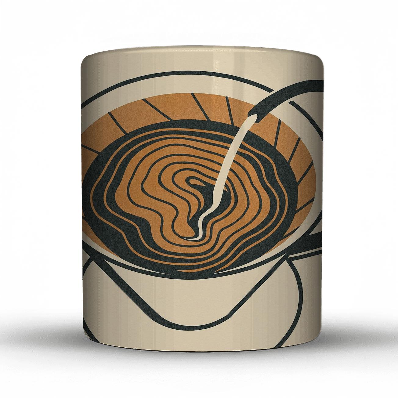 Pour Over Topography Map travel mugs with handles