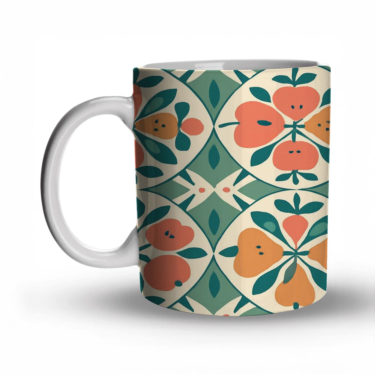 Kaleidoscope Orchard Tessellation personalized mugs