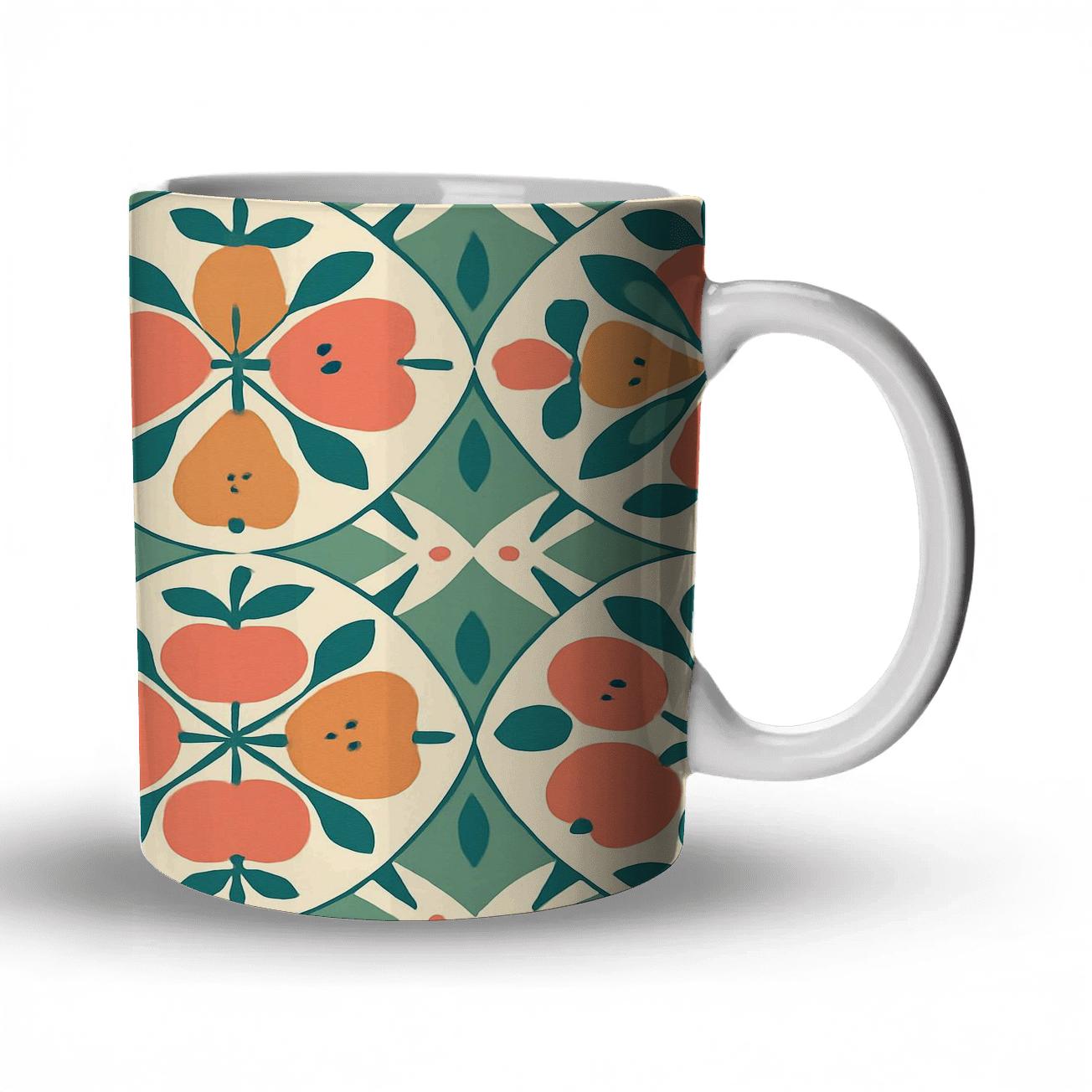 Kaleidoscope Orchard Tessellation personalized mugs