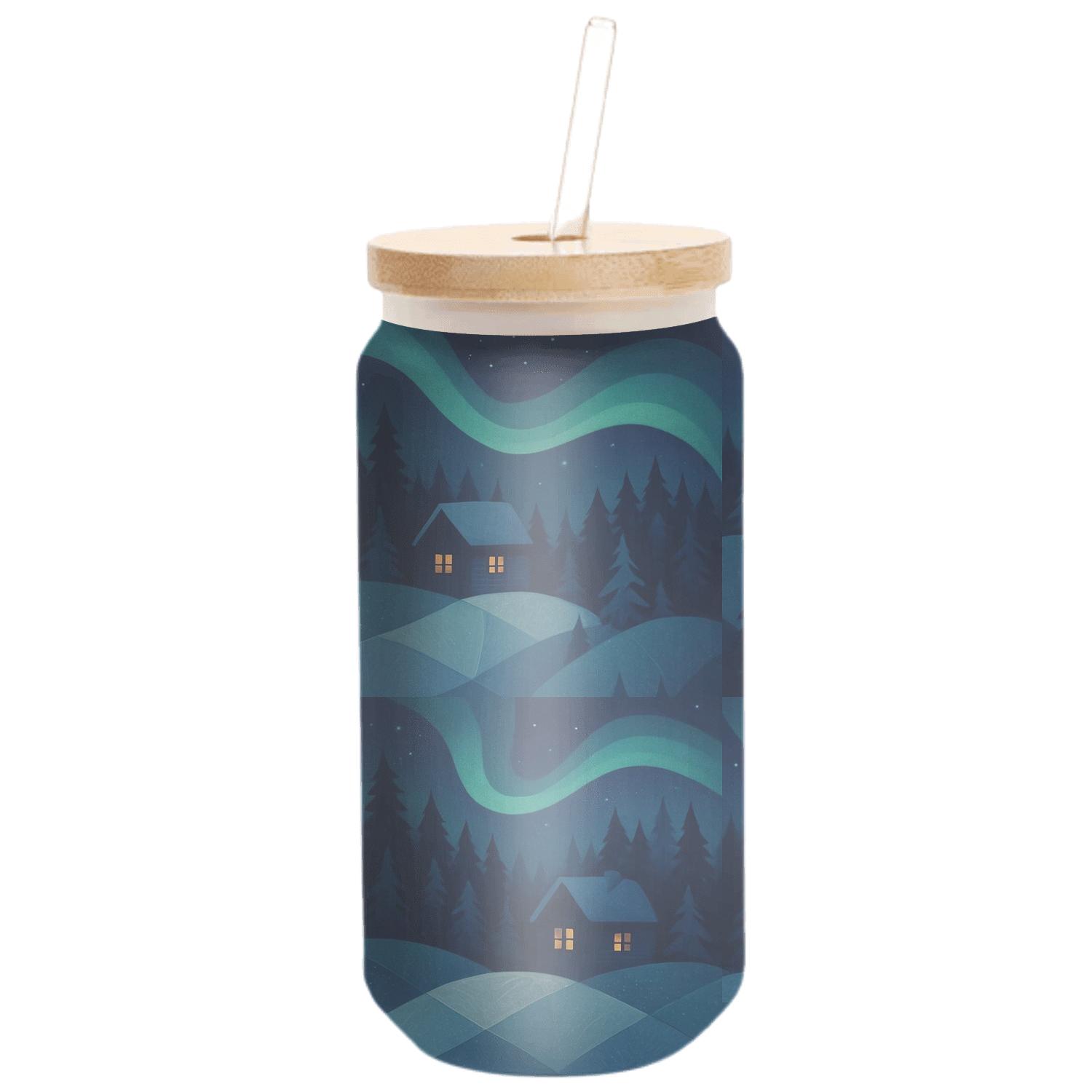 Midwinter Aurora Cabin Quilt glassware drinkware