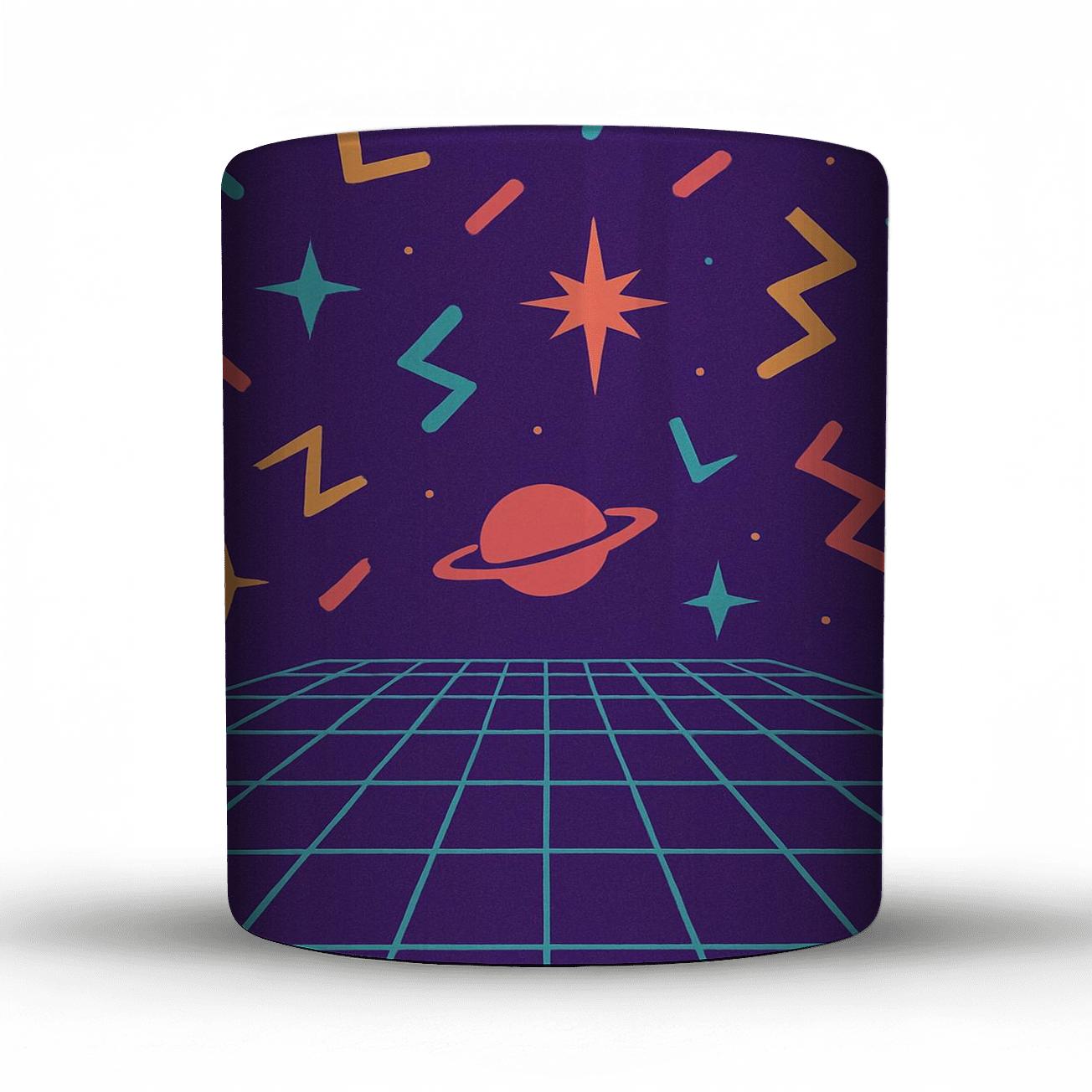 Arcade Carpet Galaxy Grid novelty coffee mugs