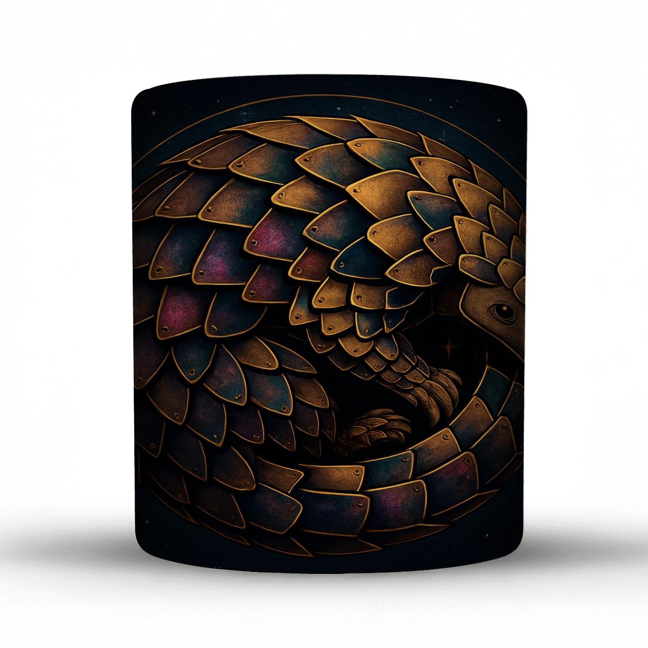 Clockwork Pangolin Nebula Armor custom printed mugs