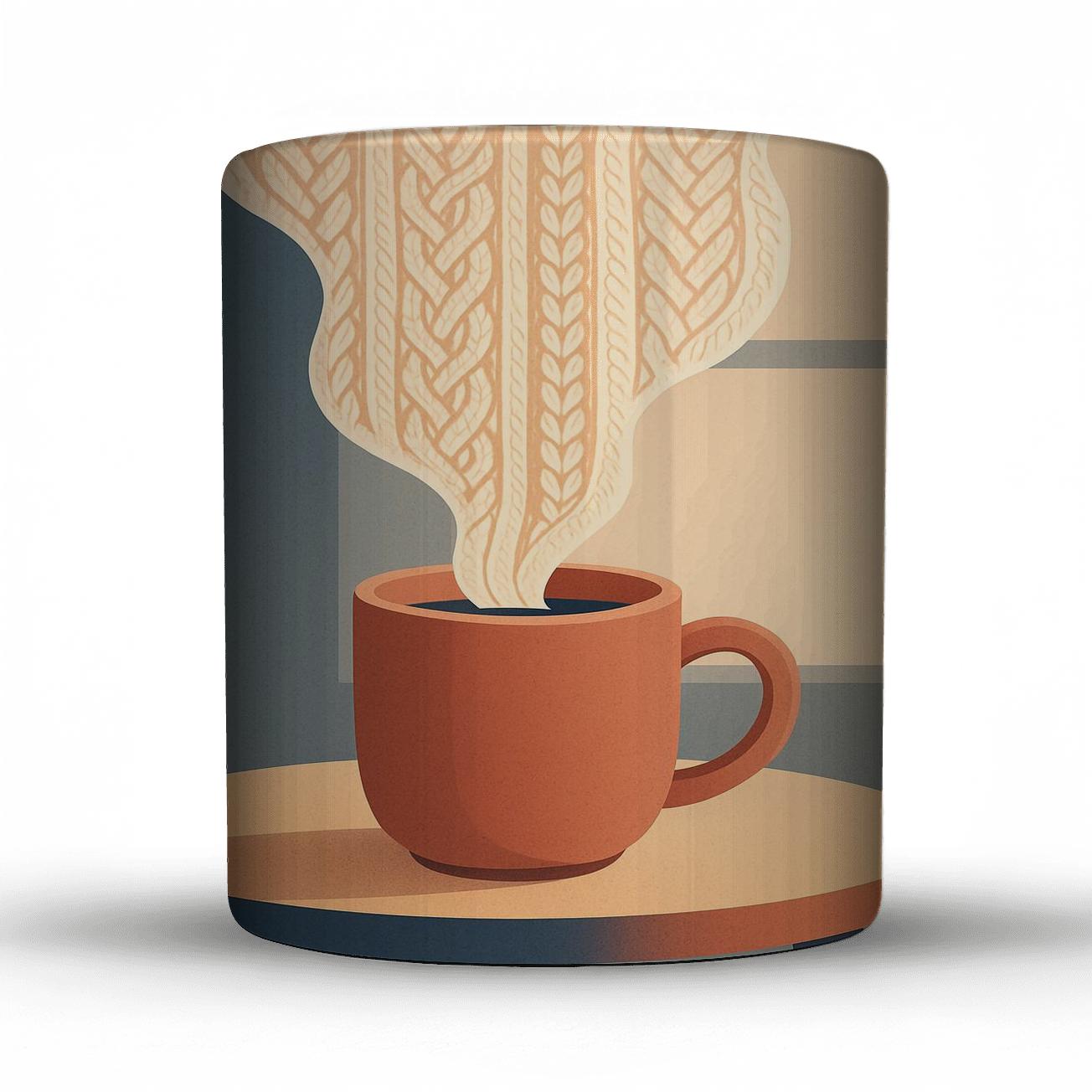 Steam Stitched Into A Sweater Pattern decorative mug sets