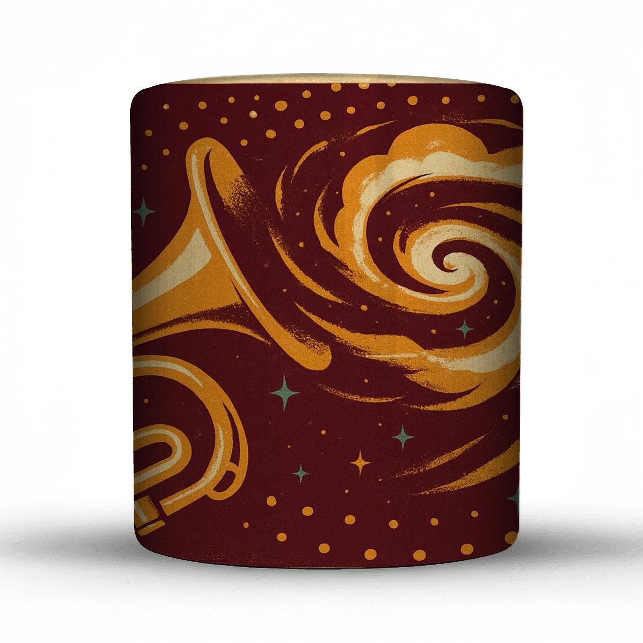 Cosmic Brass Parade Poster personalized mugs