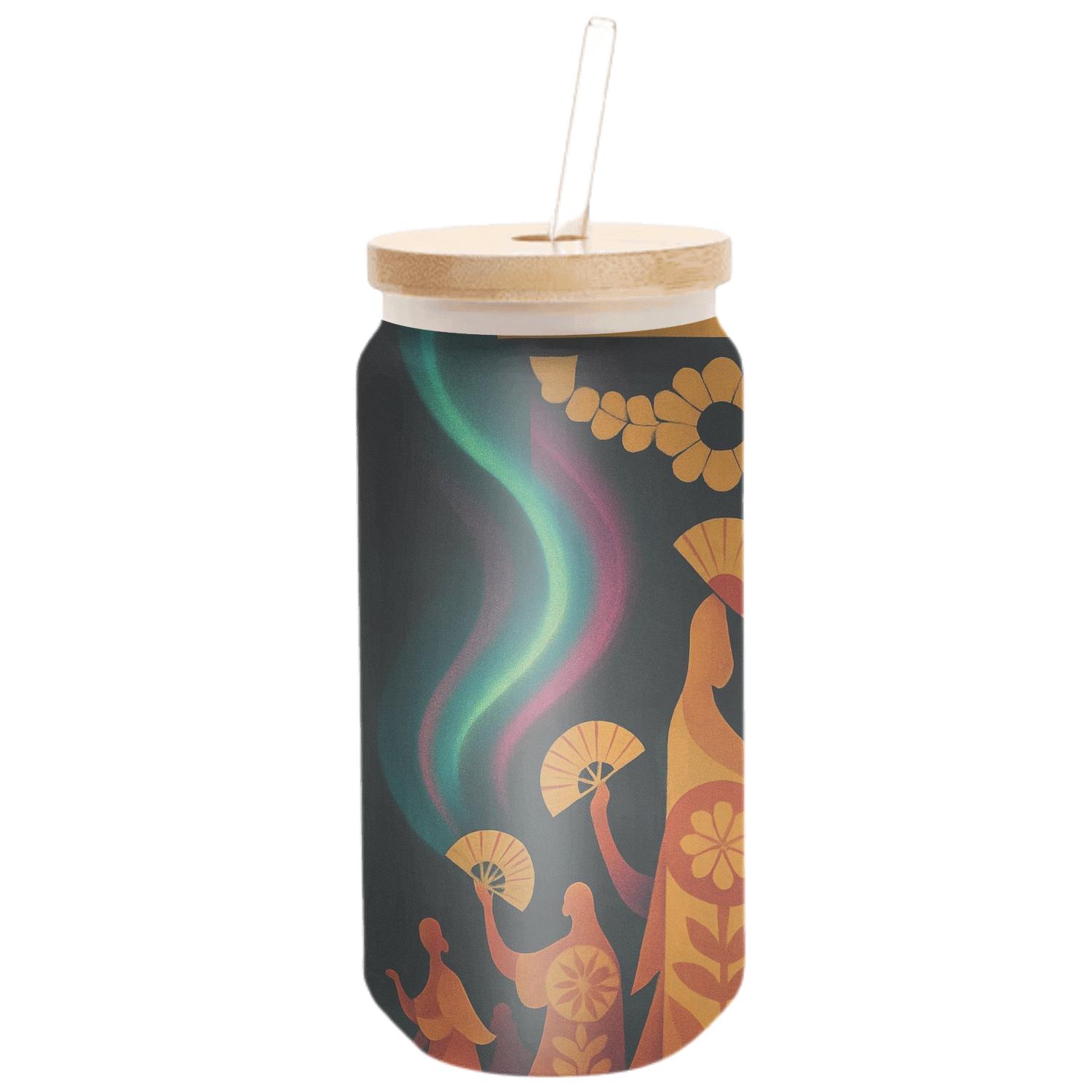 Aurora Ancestor Parade For Obon And Day Of The Dead premium crystal drinkware