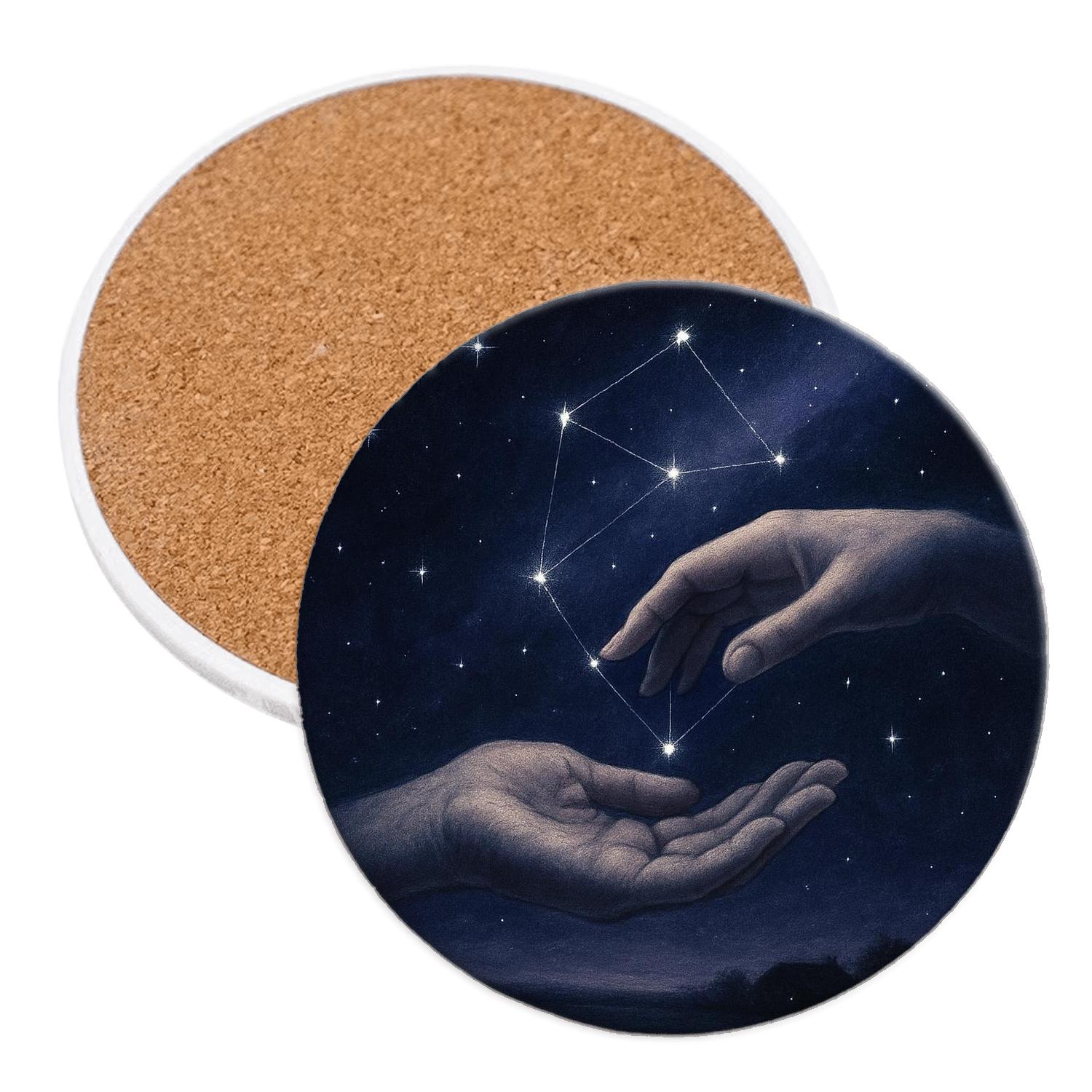 Constellation Of Hands A Legacy Written In Starlight personalized drink coasters