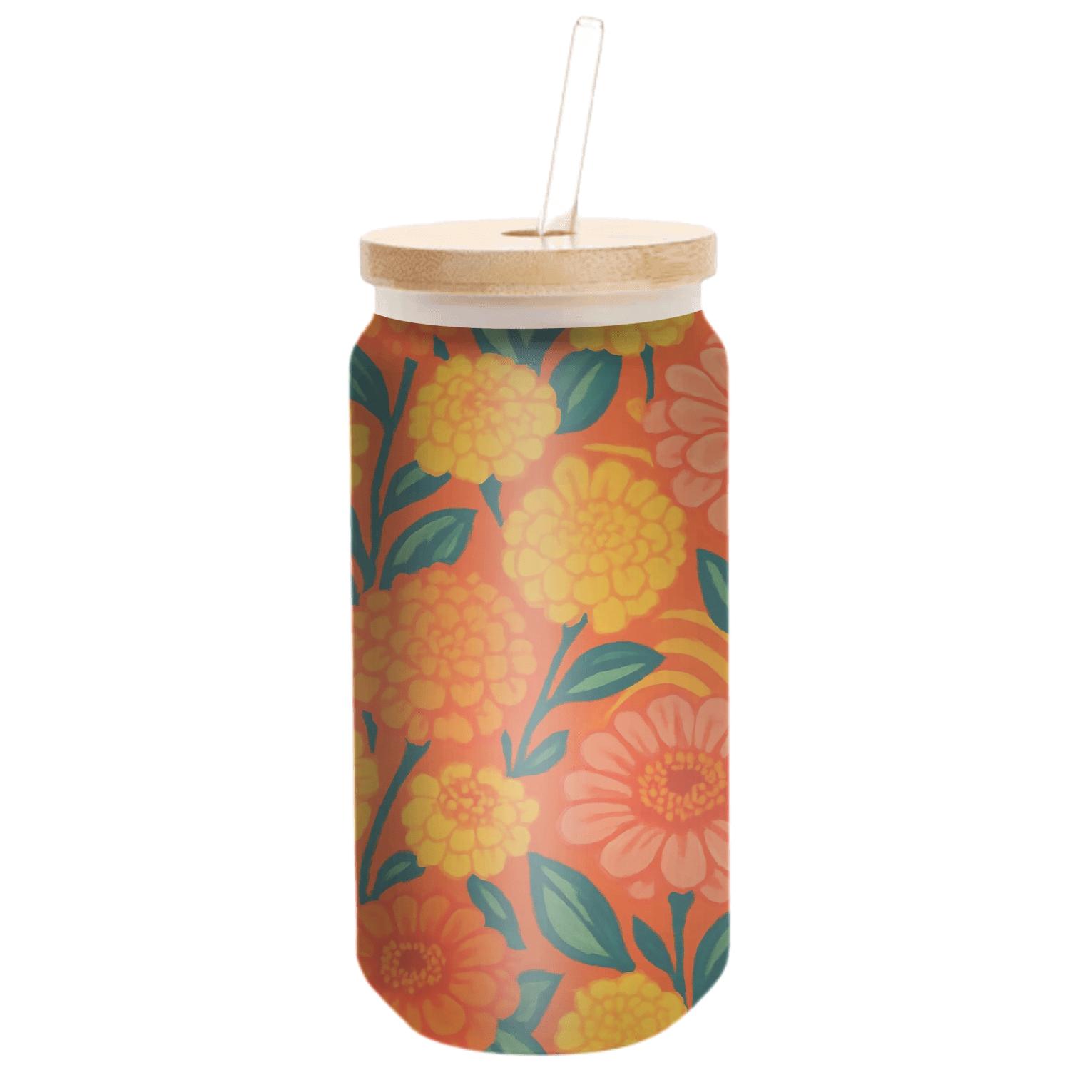 Citrus Zinnia Solar Swirl custom engraved glassware