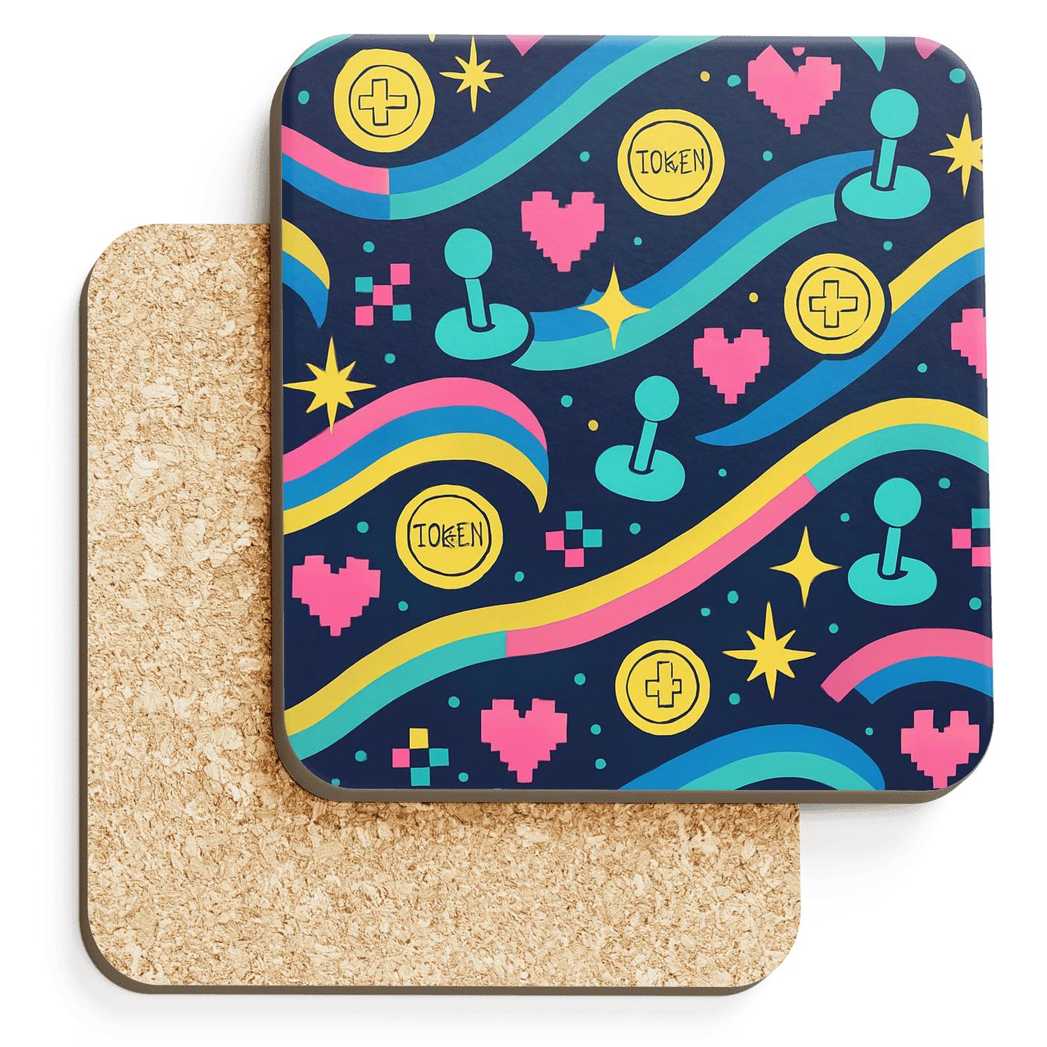Arcade Aurora Pattern elegant tabletop coasters