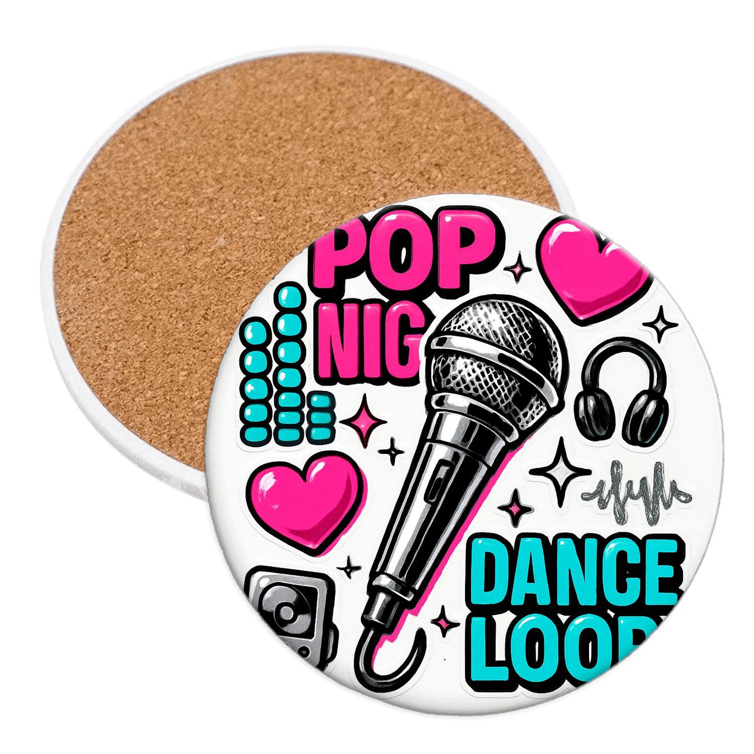 Y2K Pop Collage Rhythm Stickers absorbent drink coasters