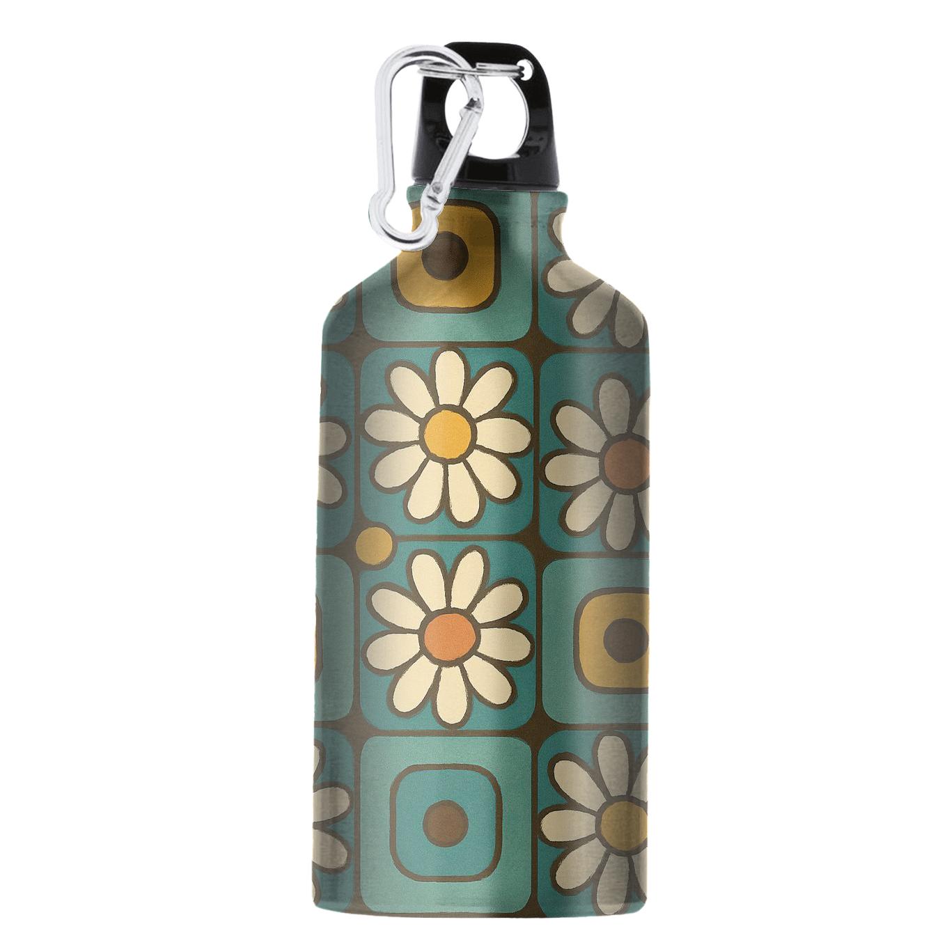 Groovy Kitchen Tile Blossoms custom sports bottles