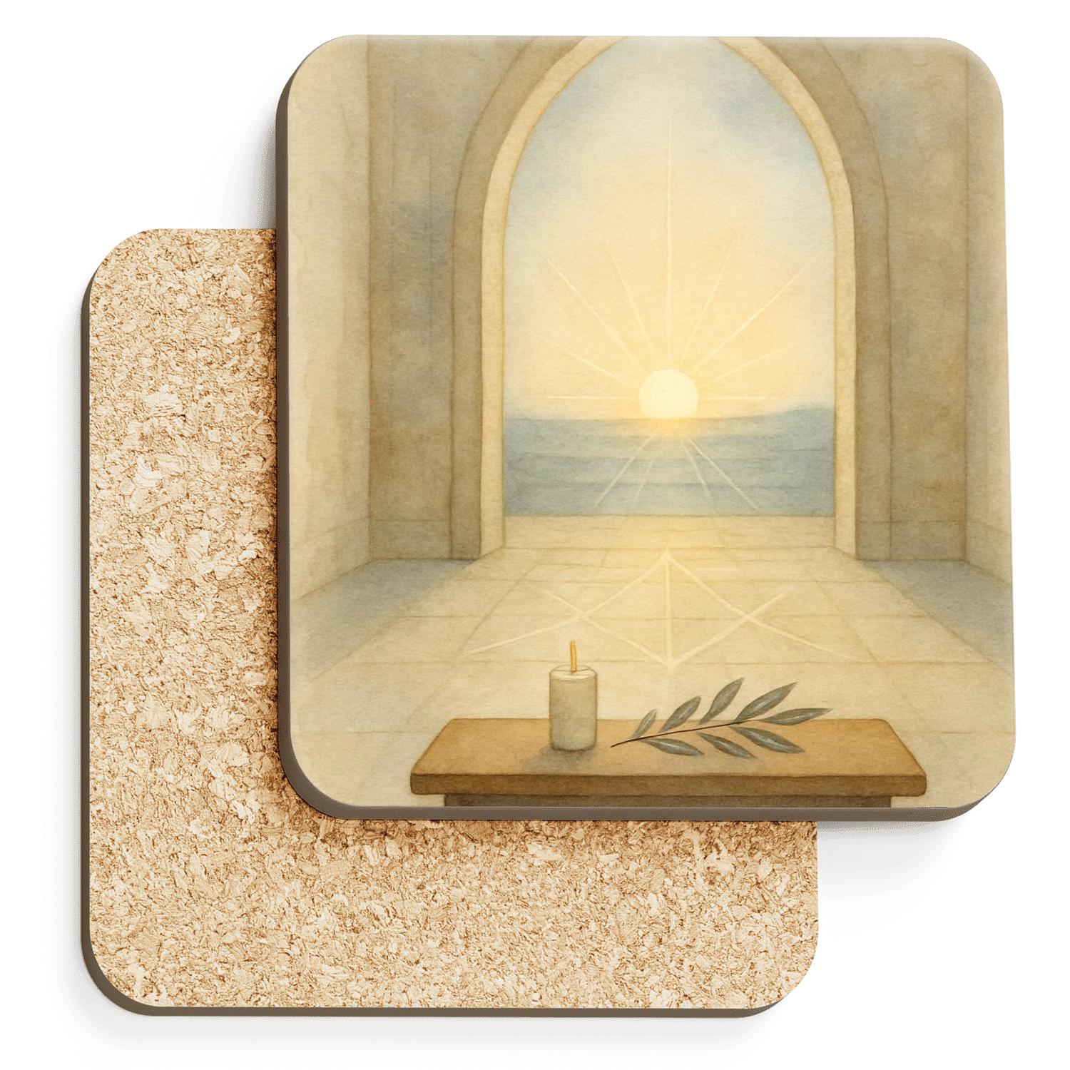 Cathedral Dawn Of Quiet Grace stone coaster collections