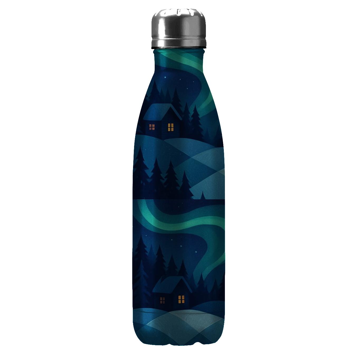 Midwinter Aurora Cabin Quilt personalized water bottles