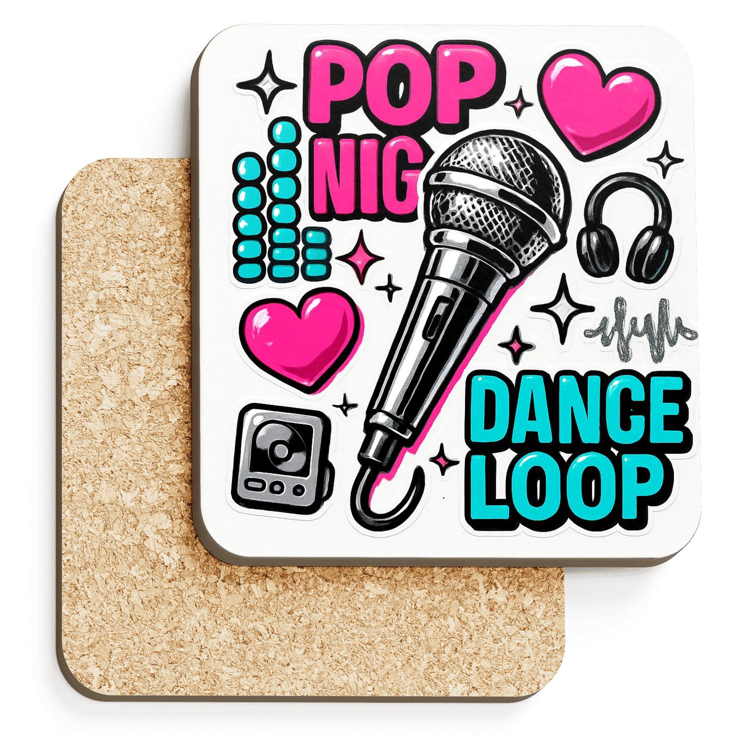 Y2K Pop Collage Rhythm Stickers decorative beverage coasters