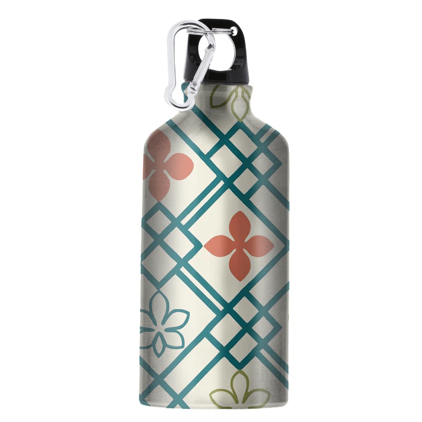 Interlocking Orchid Lattice Grid insulated sports bottles