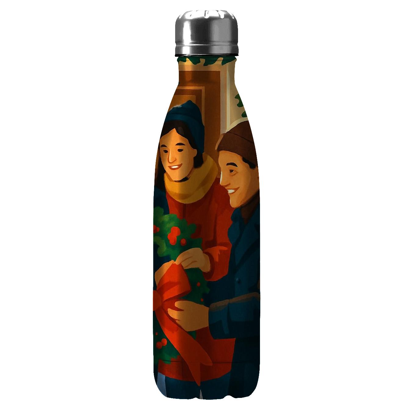 Holly Ribbon Reunion custom water bottles