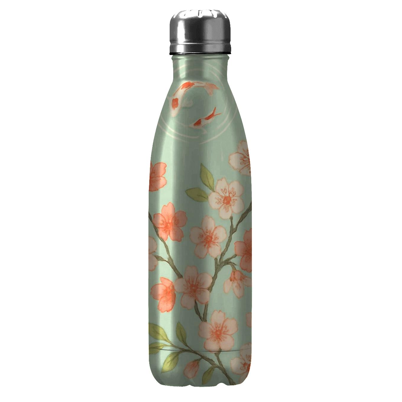 Spring Rain Botanicals And Koi Ripple Garden decorative water bottles