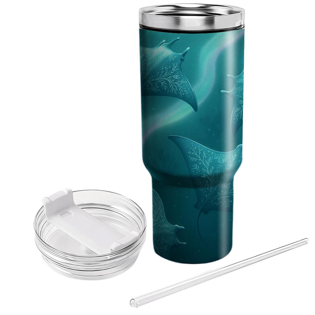 Aurora Reef Manta Rays unique tumblers