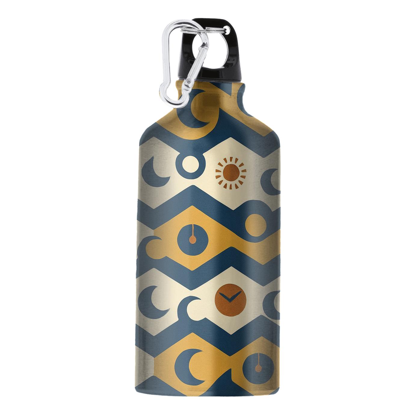 Sun Dial Chevrons And Crescent Motifs premium sports bottles