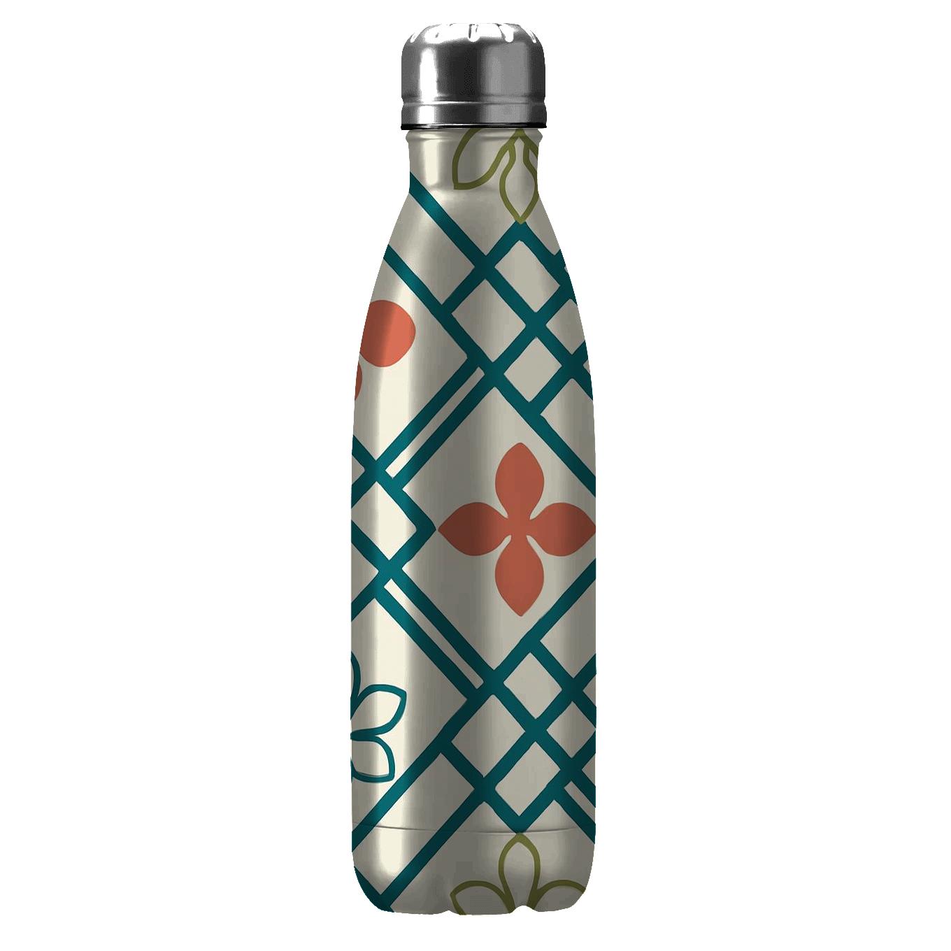 Interlocking Orchid Lattice Grid unique water bottles