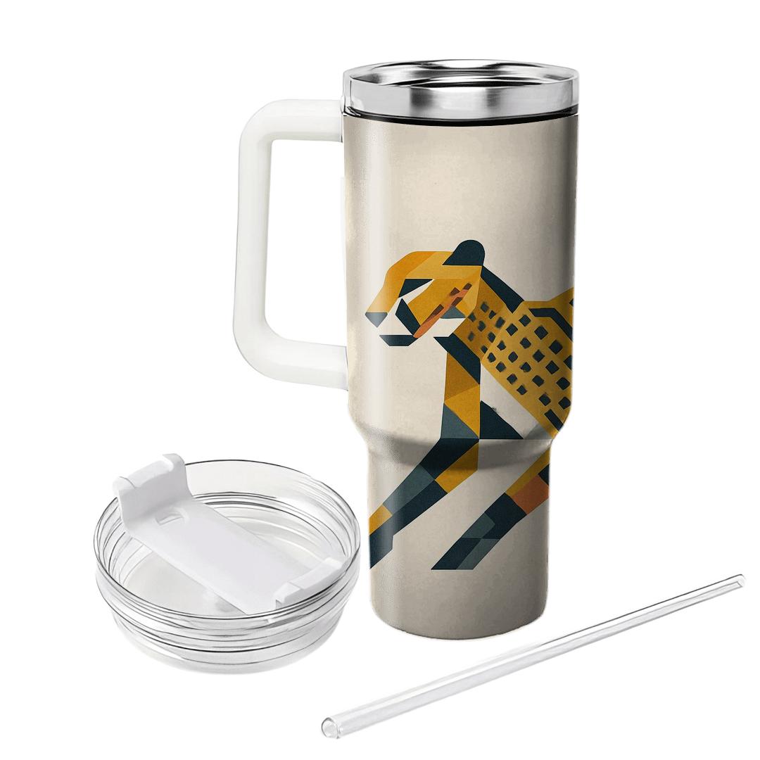 Savanna Circuit Cheetah Mosaic tumbler cups