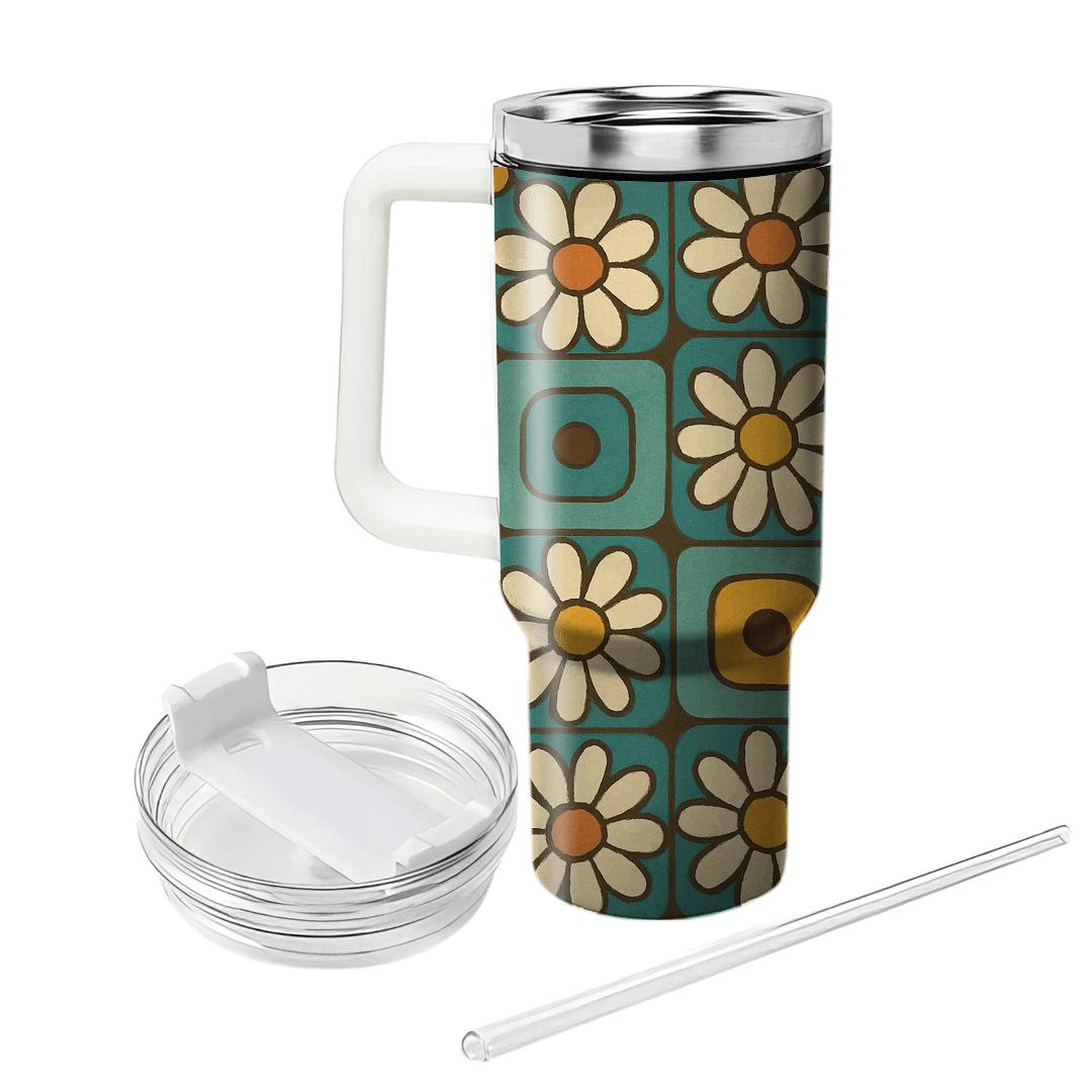 Groovy Kitchen Tile Blossoms tumblers for gifts