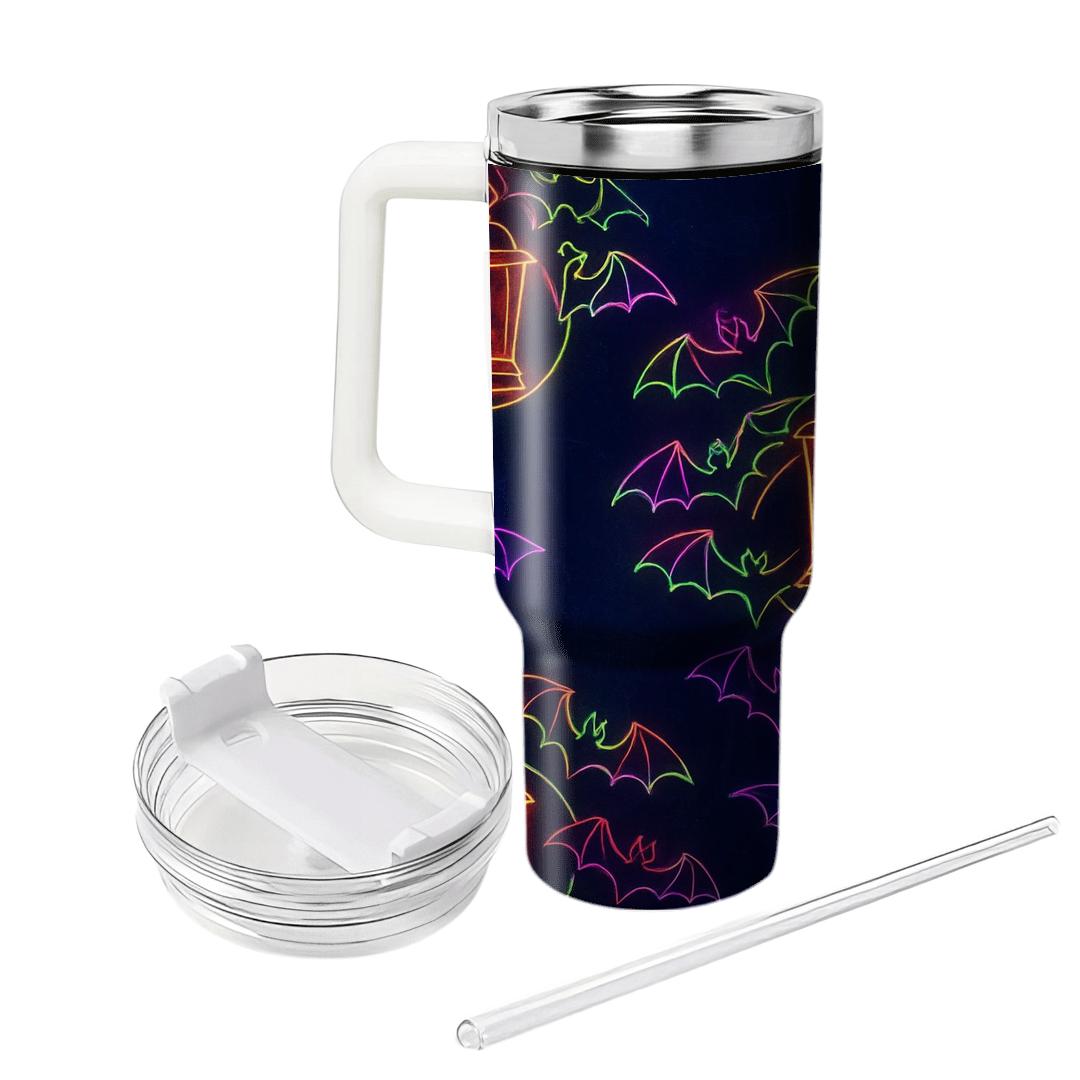 Neon Lantern And Bat Carousel Scatter tumbler cups