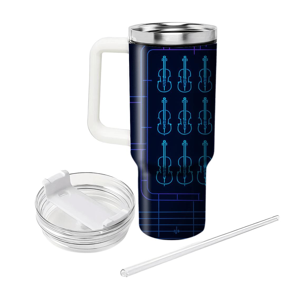 Midnight Orchestra Neon Blueprint unique tumblers