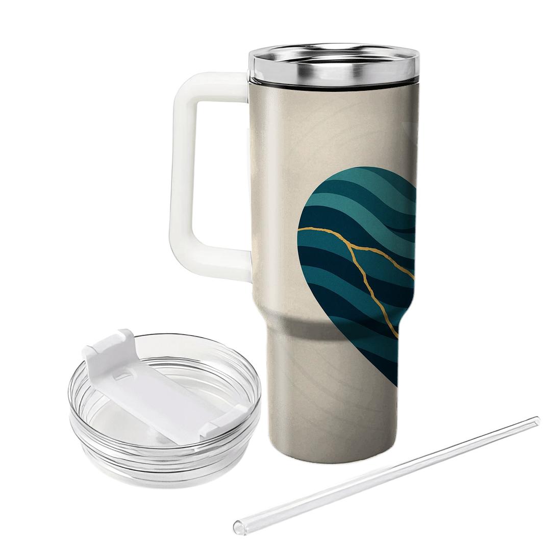 River Of Mercy Kintsugi Heart unique tumblers