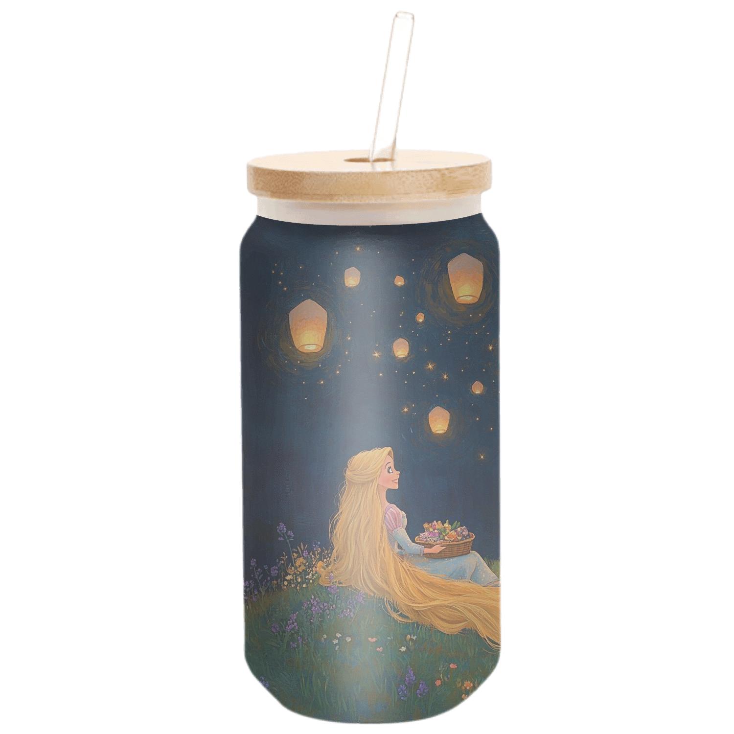 Rapunzel Stargazing Lantern Picnic Disney Inspired artisan blown glass drinkware